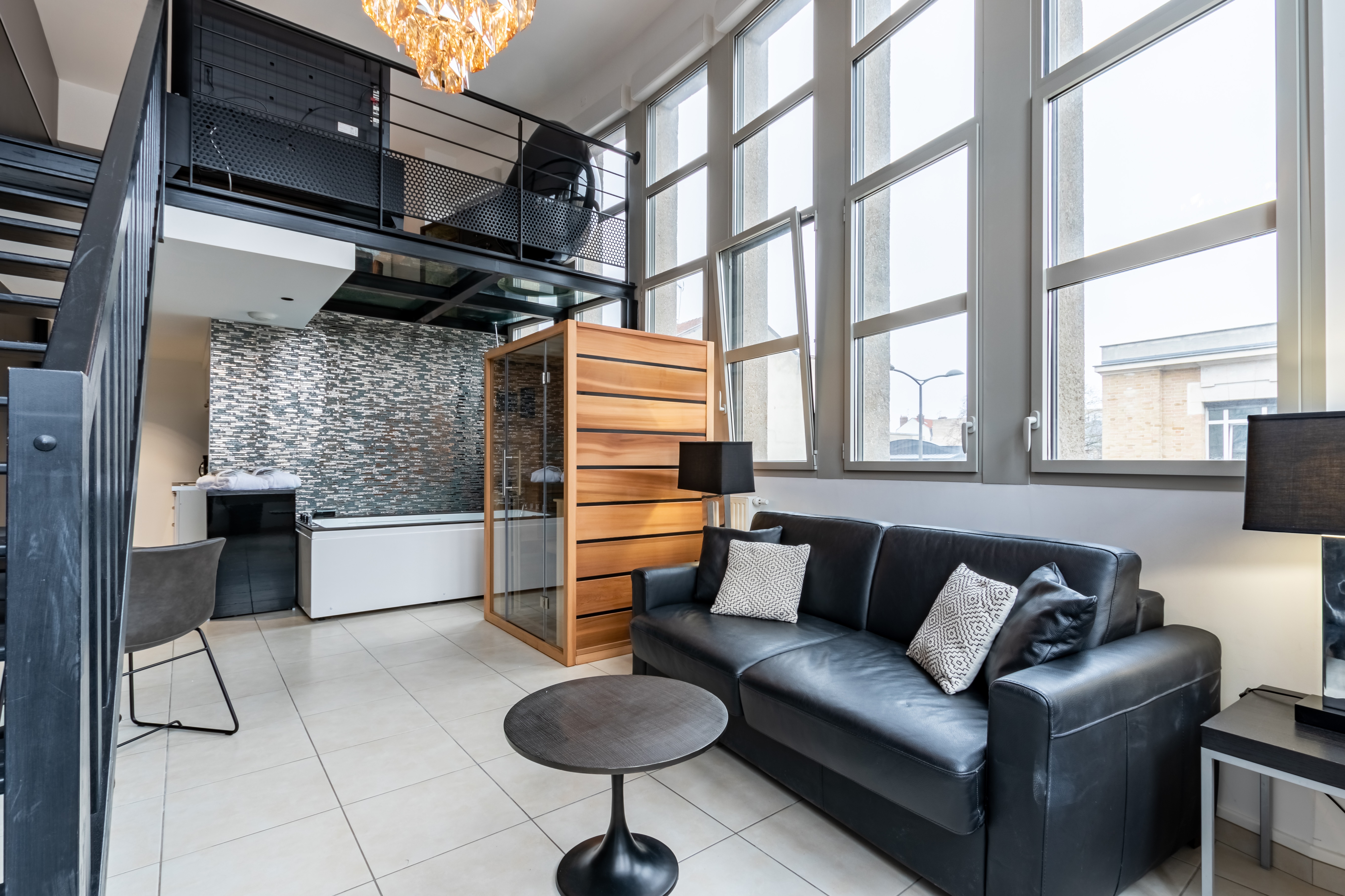 Glam Appart Spa New York Executive — Maison insolite avec spa à Reims à Reims — cuisine