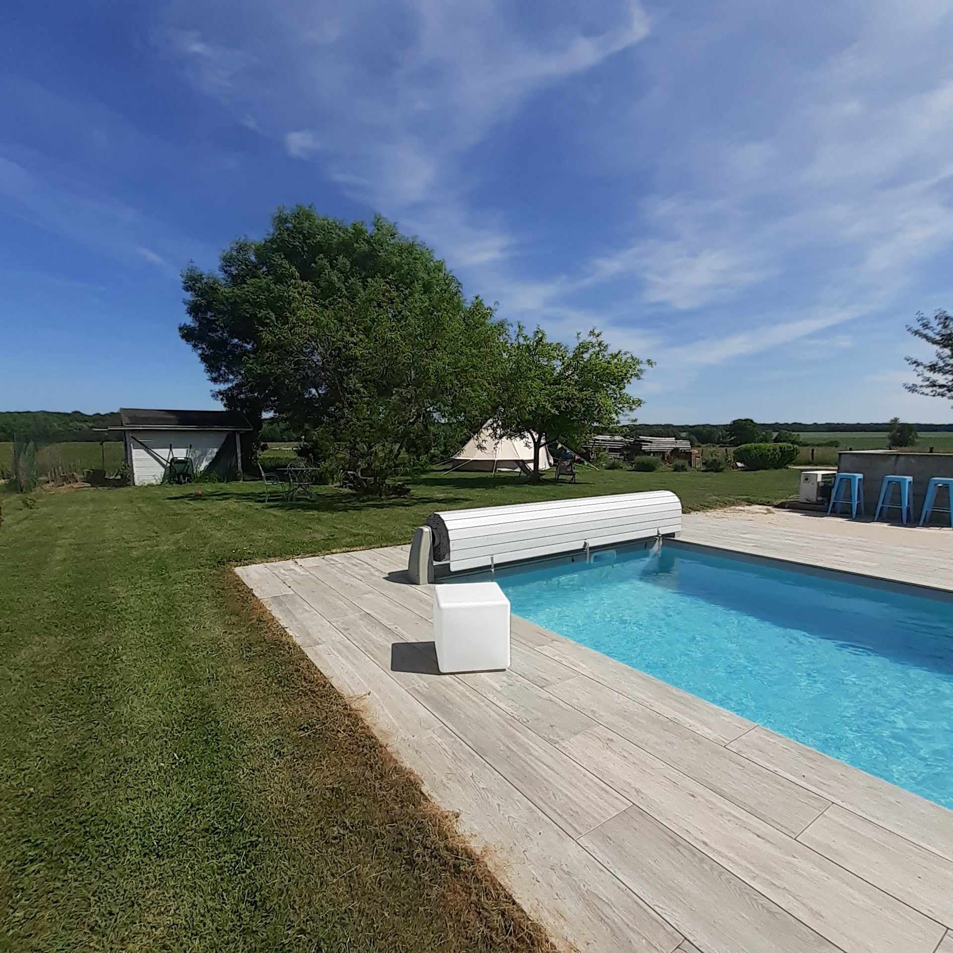 Tente Cosy — Nuit sous les étoiles avec piscine à Côte-d'Or à Nantes — salle de bain