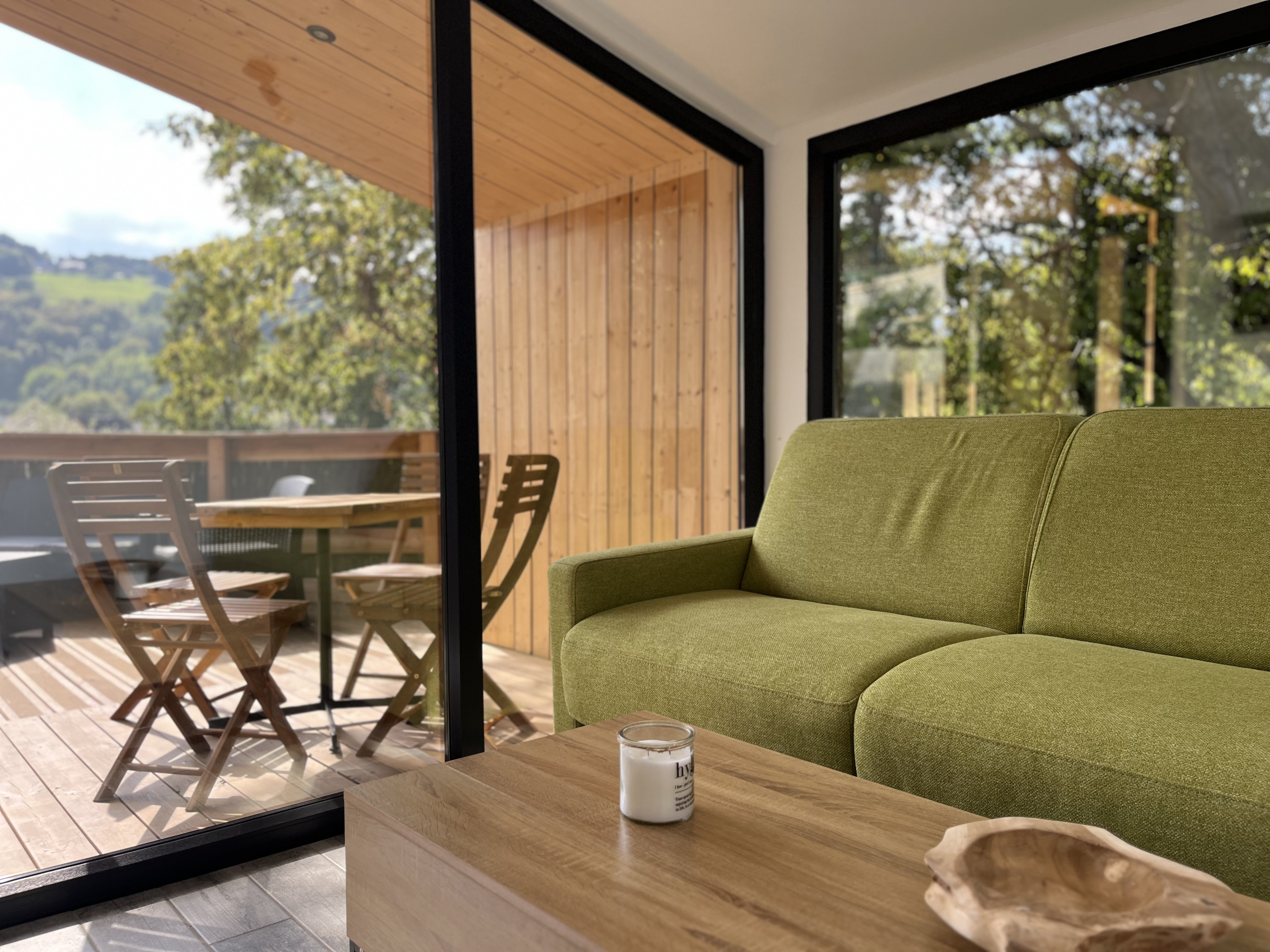 La Maison Cassiopée : une cabane avec bain nordique en Alsace à Orbey — salle de bain