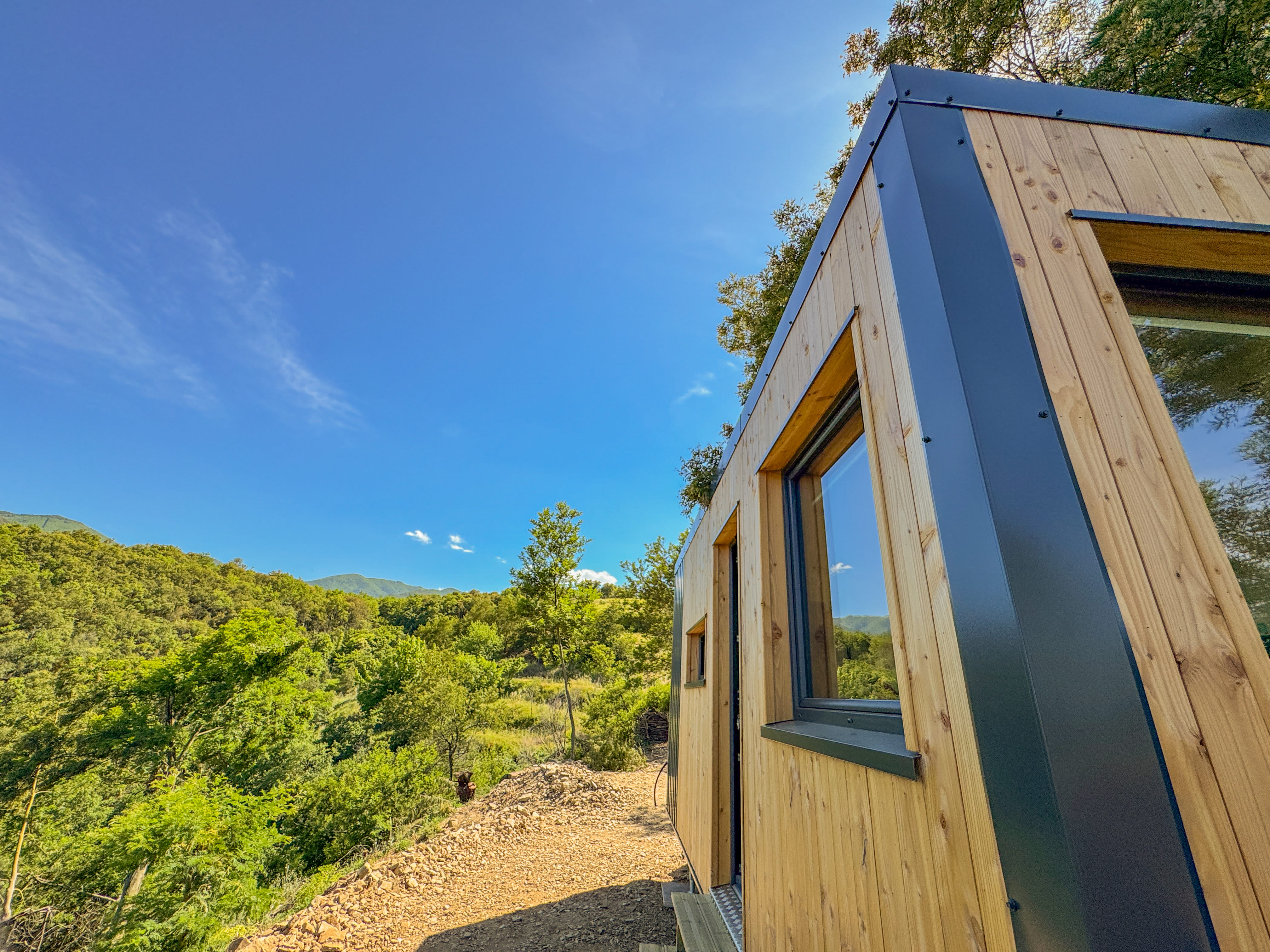 Le Paradis des Albères — Tiny House panoramique à Céret (Pyrénées-Orientales) à Céret — vue intérieure