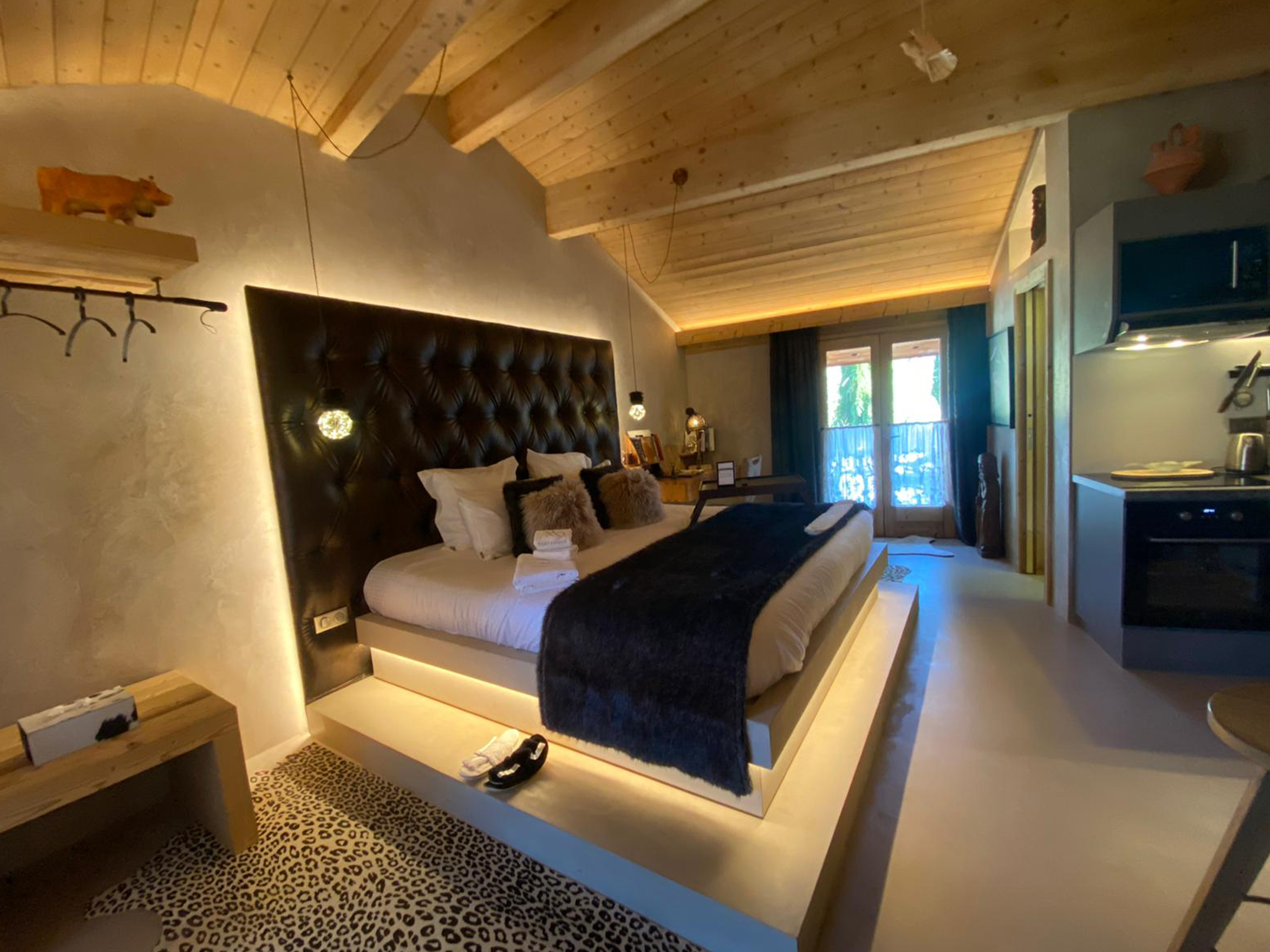 Lodge Jardin Secret — Chalet avec spa à Haute-Savoie à Mont Amour — chambre
