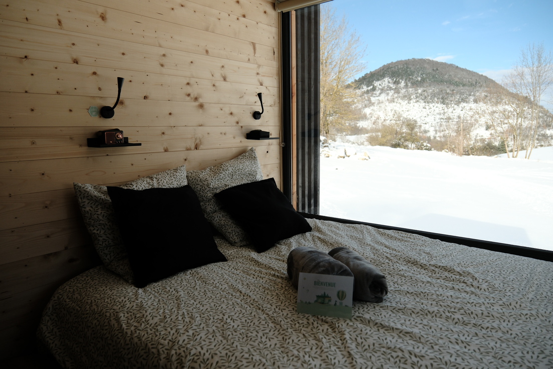 Homnest - Brumes des Hauts Bains — Tiny House avec vue panoramique à Escouloubre (Aude) à Escouloubre — vue intérieure