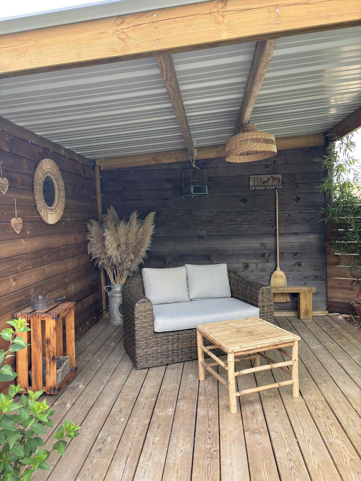La Cabane Mini Enchantée — Séjour romantique avec spa à Loir-et-Cher à La Ferté-Imbault — vue depuis la terrasse