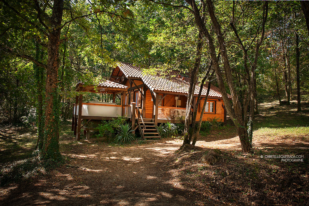 Chalet sur pilotis avec spa : une évasion en pleine nature à Puygaillard De Quercy — cuisine