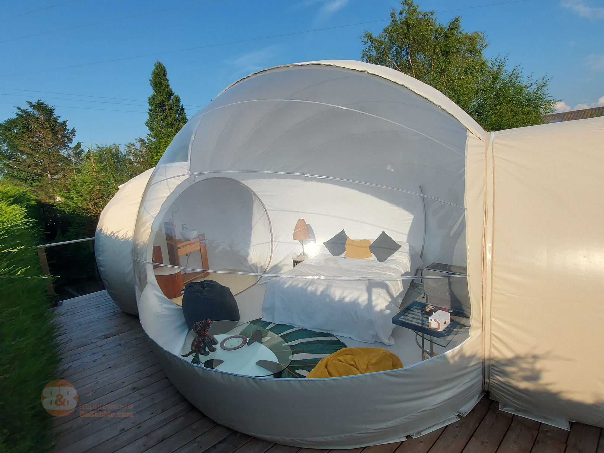 Bulle M87* — Nuit romantique avec spa à Drincham (Nord) à Drincham — vue intérieure