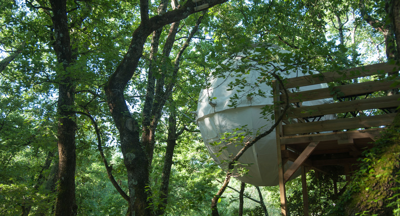 Nid'Aile Nid'Isle : un lodge enchanteur en pleine nature à Barjac — salle de bain