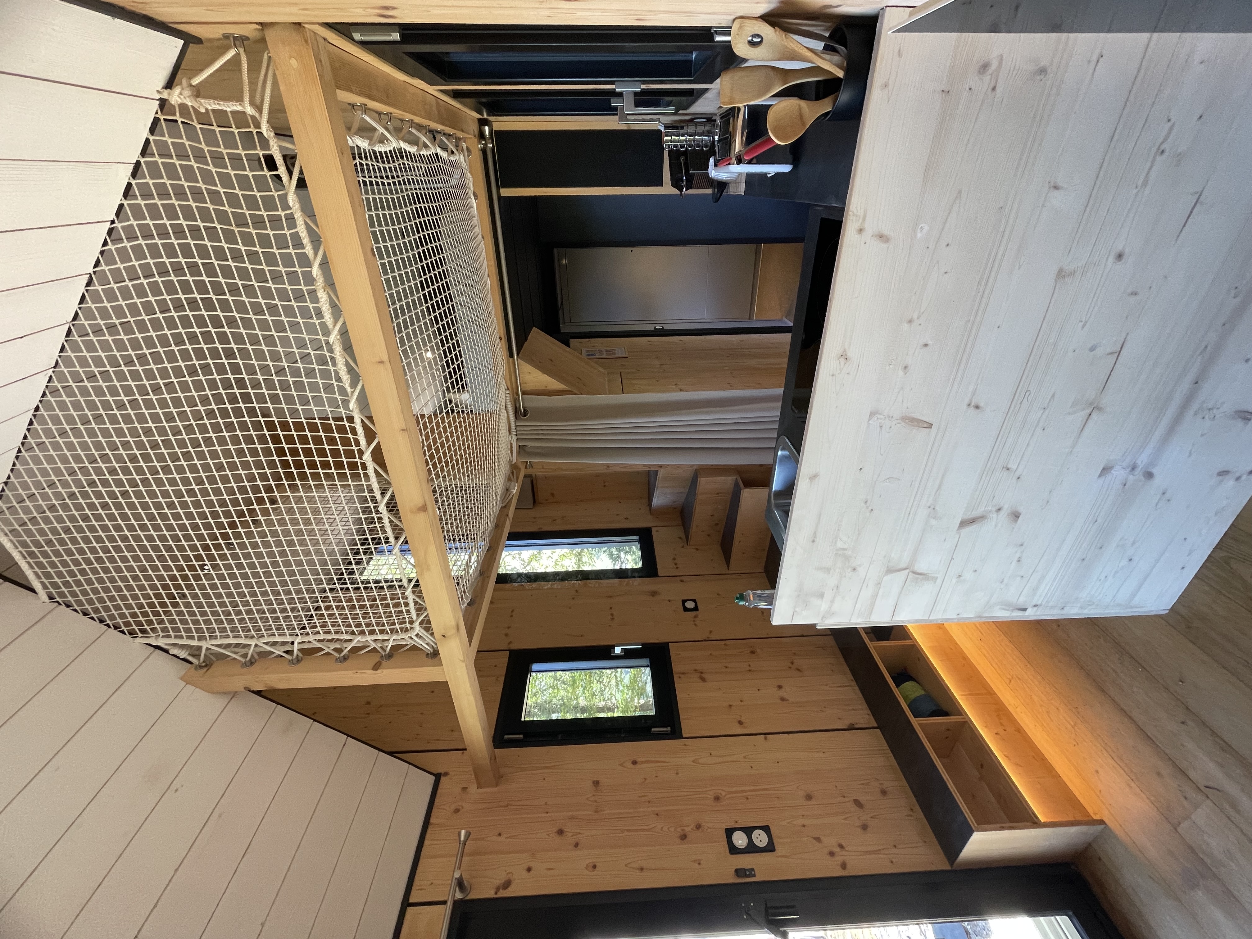Cabane Etxe ttipia — Tiny House avec vue panoramique à Banca (Pyrénées-Atlantiques) à Banca — chambre
