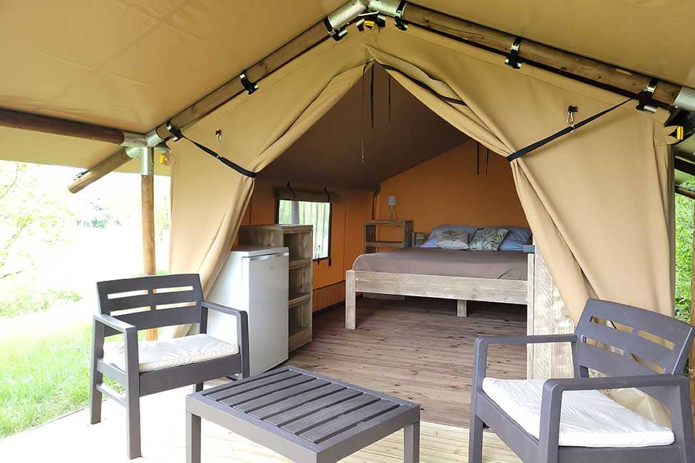 Mini tente safari — Glamping avec spa à Gard à Saint-Jean-du-Gard — salle de bain