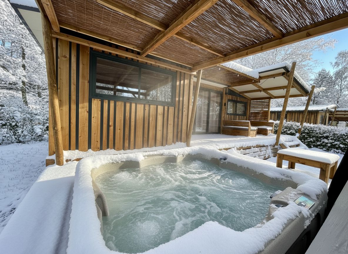 HY•Lødge Spa-5pers N°8 — Cabane avec spa privatif à Vosges à Les Forges — espace de vie