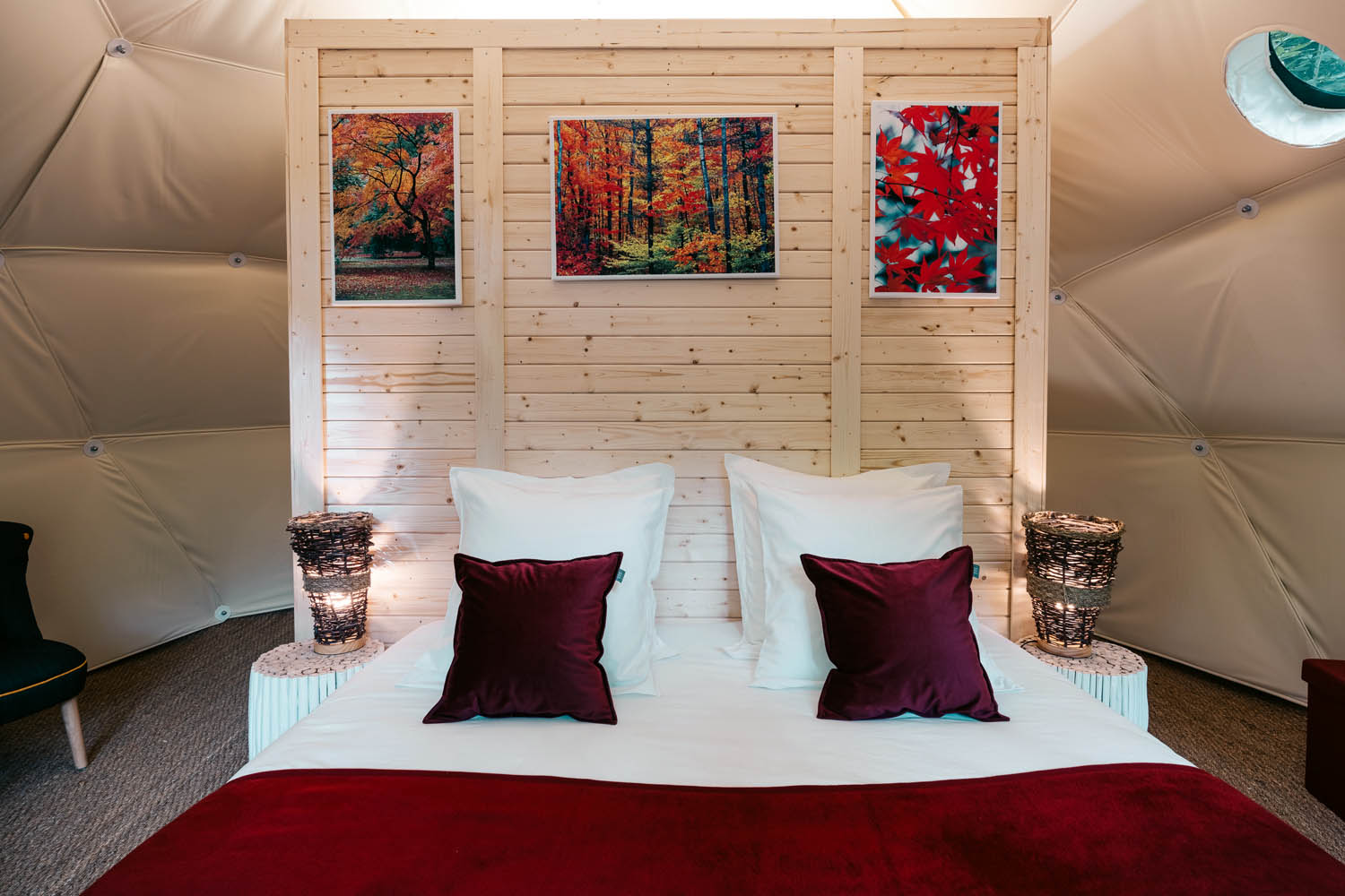 Géode Erable Pourpre — Dôme avec spa à 2 pas d'un ruisseau en Gironde à Gironde-sur-Dropt — détail architectural