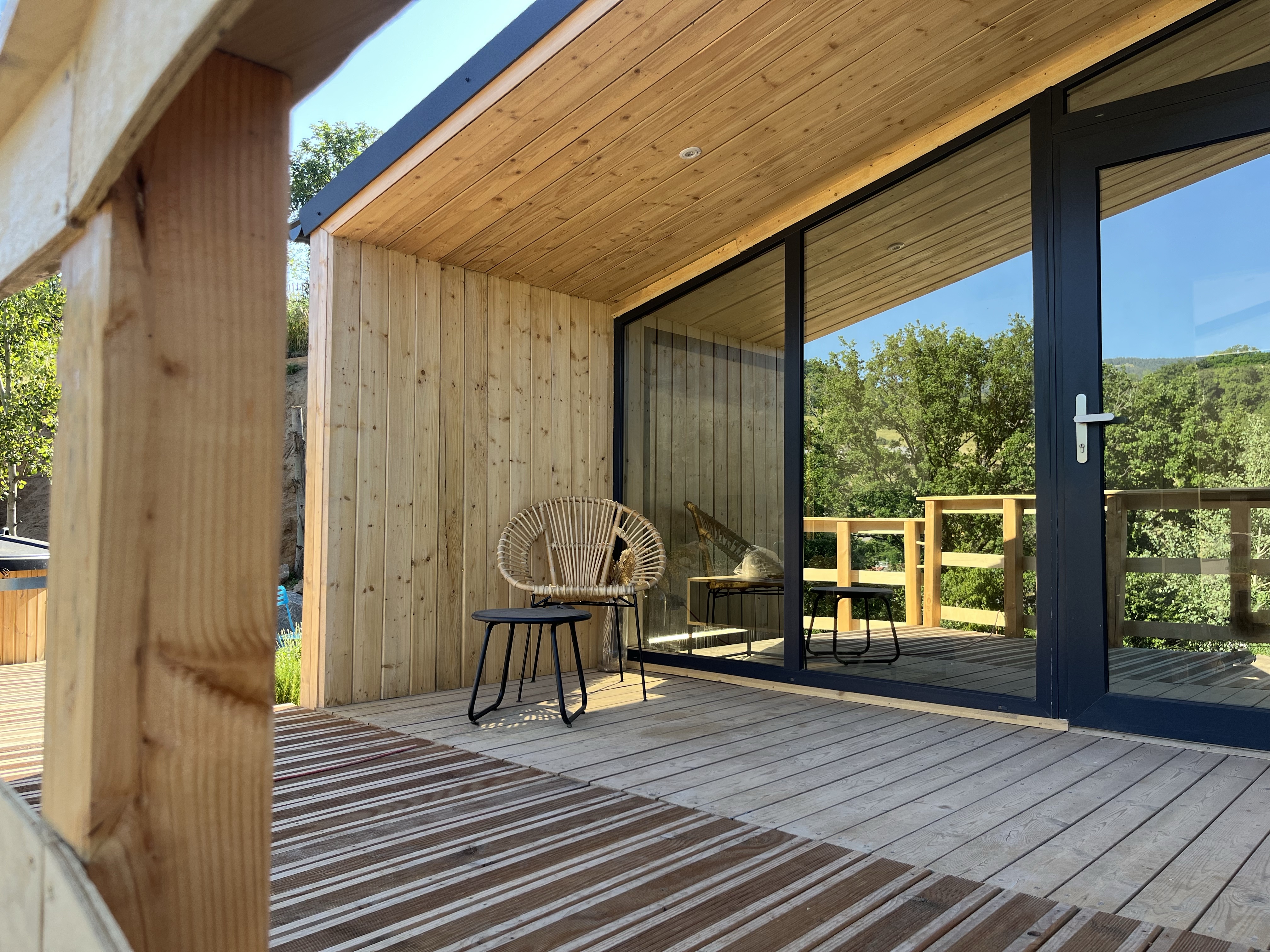 La Maison Orion - Une cabane avec bain nordique en Alsace à Orbey — vue intérieure