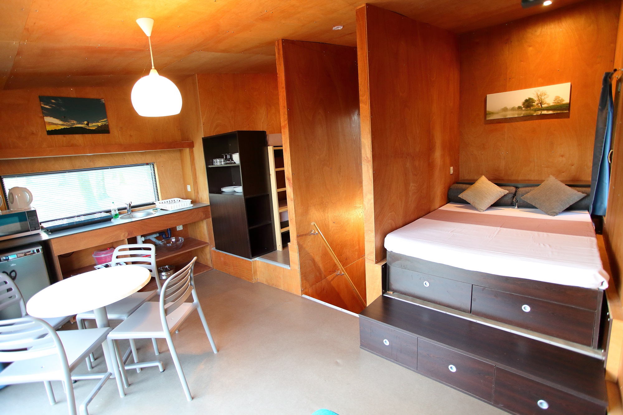 Évasion en cabane sur pilotis en Basse-Normandie à Saint-Sever-Calvados — chambre