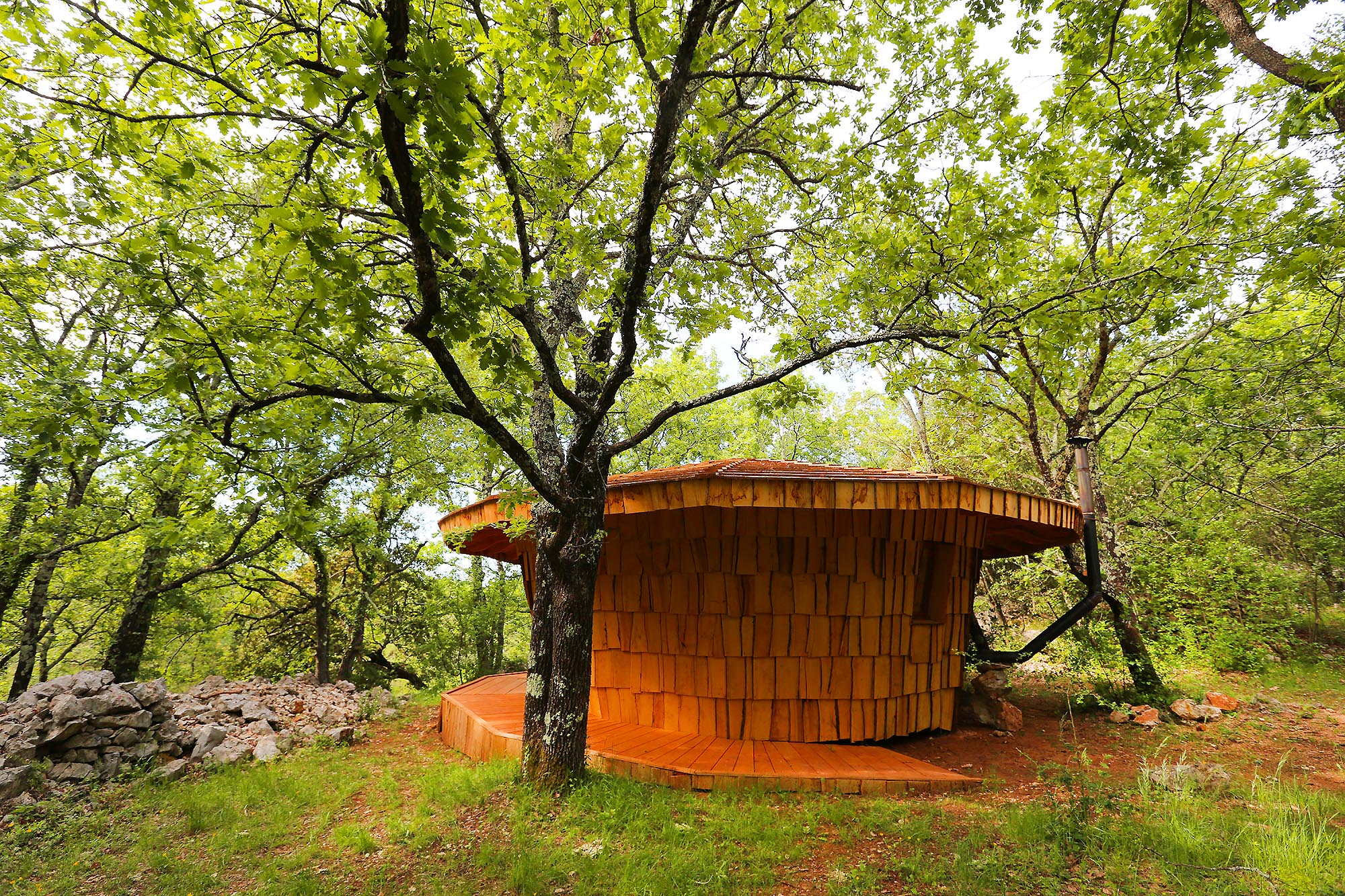 Cabane Couleurs Indiennes — Évasion romantique avec spa à Souleyourt à Souleyourt — chambre