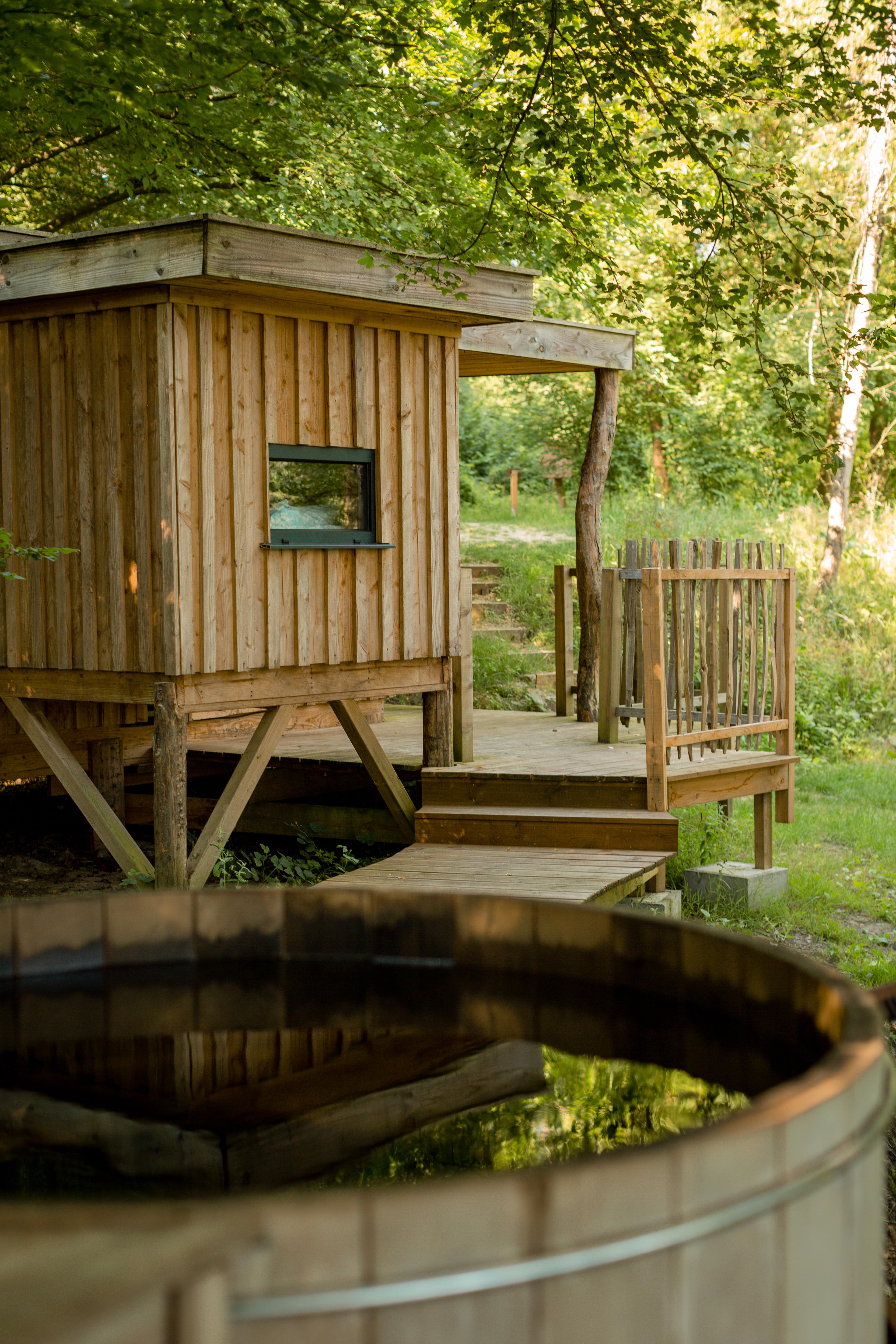 Cabane Spa Colorado : une échappée belle en Picardie à St-Léger-Aux-Bois — vue intérieure