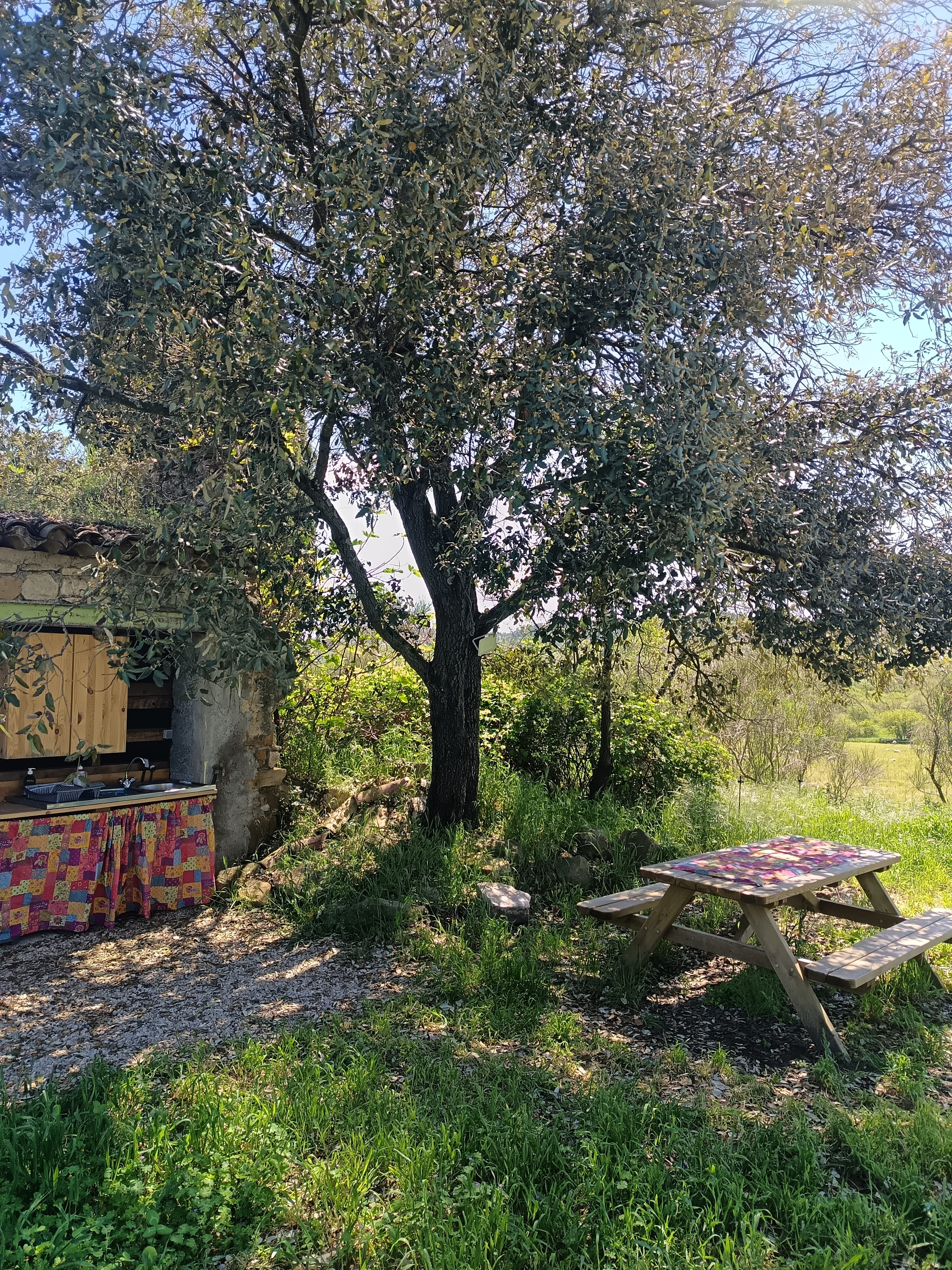 Yourte à la ferme des bréguières — Séjour avec vue panoramique à St Martin dans le Var à Saint-Martin-de-Pallières — chambre