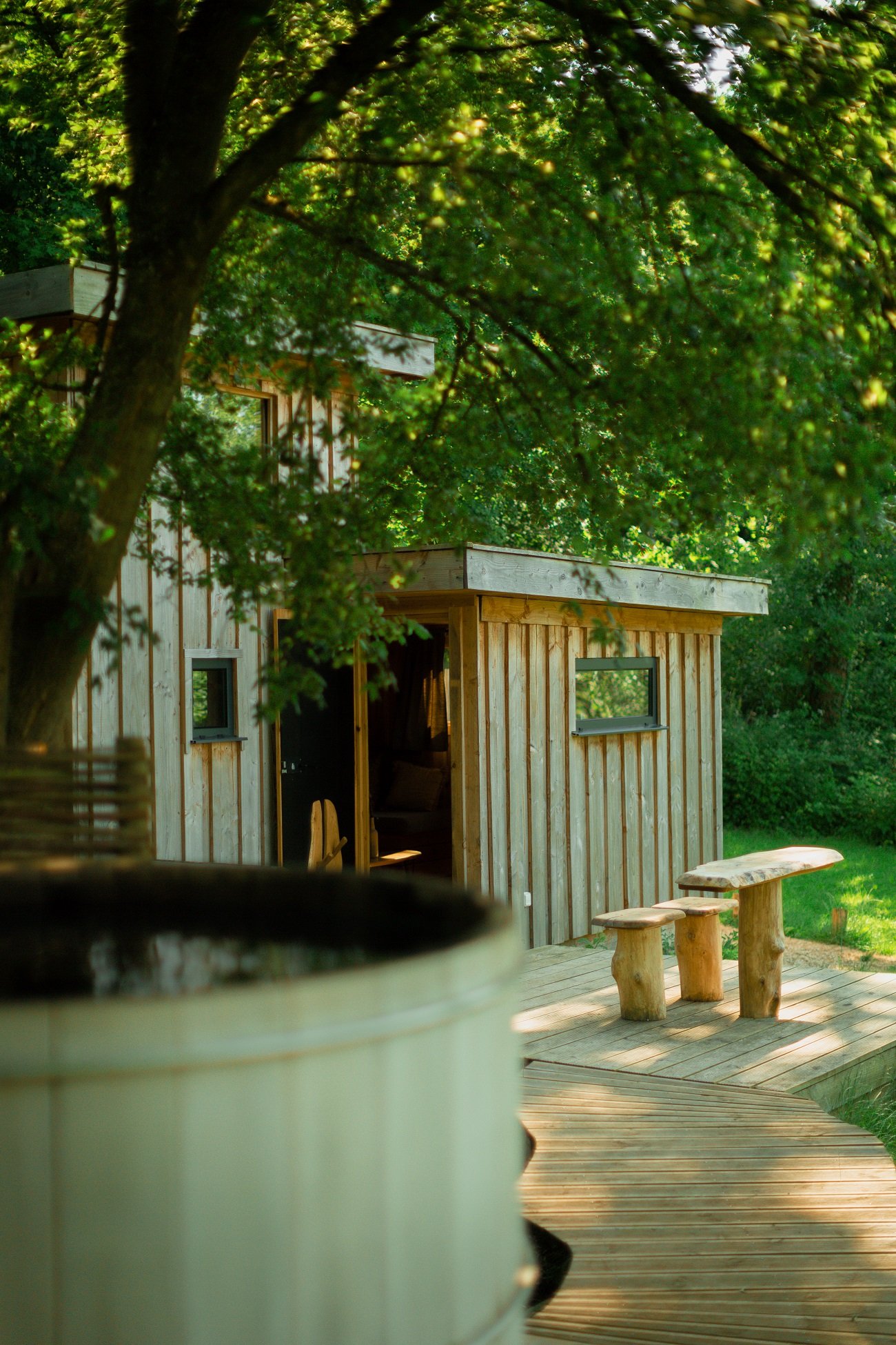 Cabane Spa Ambre — Séjour romantique avec spa à Oise à Beauvais — chambre