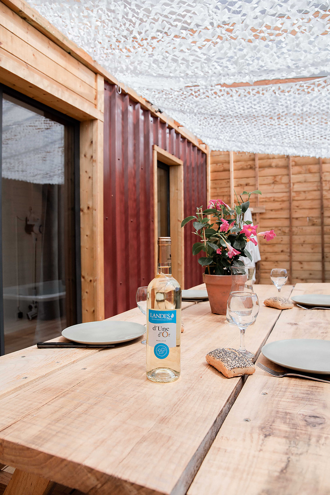 Tiny cosy & Spa : une évasion unique en Aquitaine à Aureilhan — vue depuis la terrasse