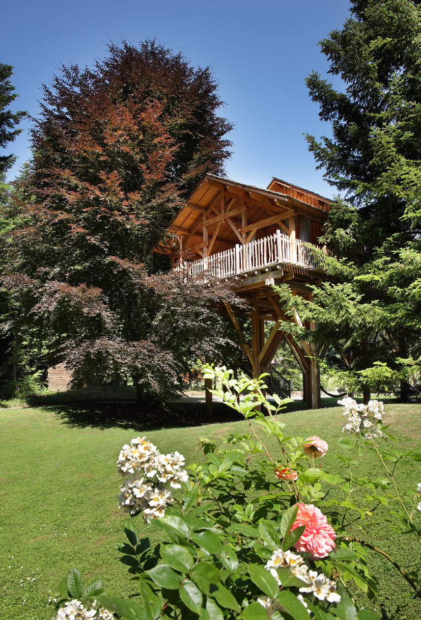 Lodge Suite Spa — Cabane dans les arbres avec jacuzzi à Haute-Savoie