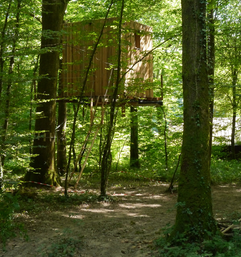 La Cabane des Troglodytes : un refuge suspendu en Franche-Comté à Mont Sous Vaudrey — vue intérieure