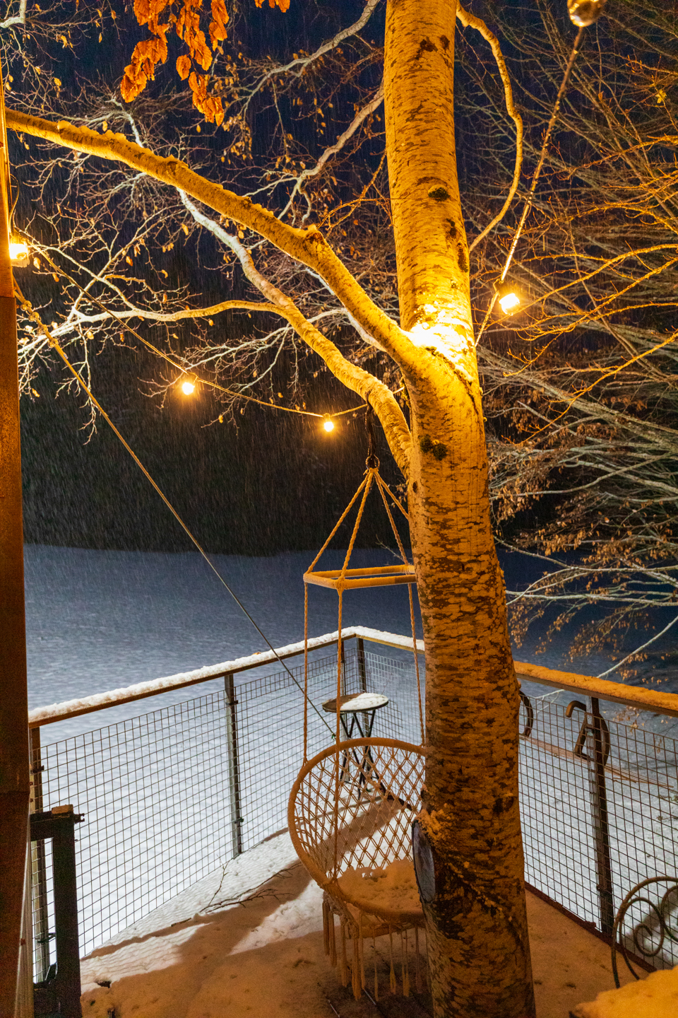Cabane perchée au cœur de la nature à Autrans — vue depuis la terrasse