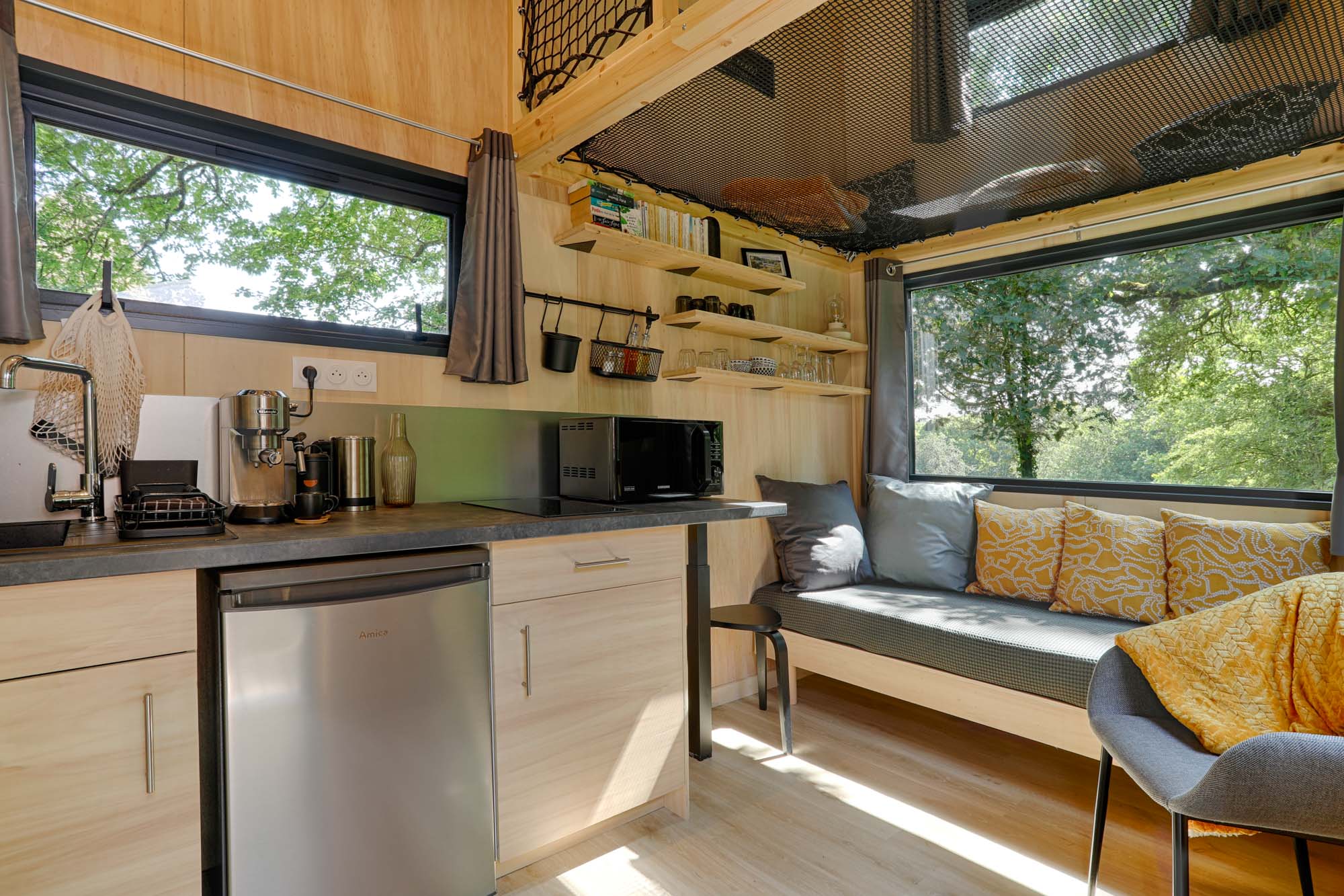 Tiny house Douglas — Escapade nature avec spa à Morbihan à Morbihan — cuisine