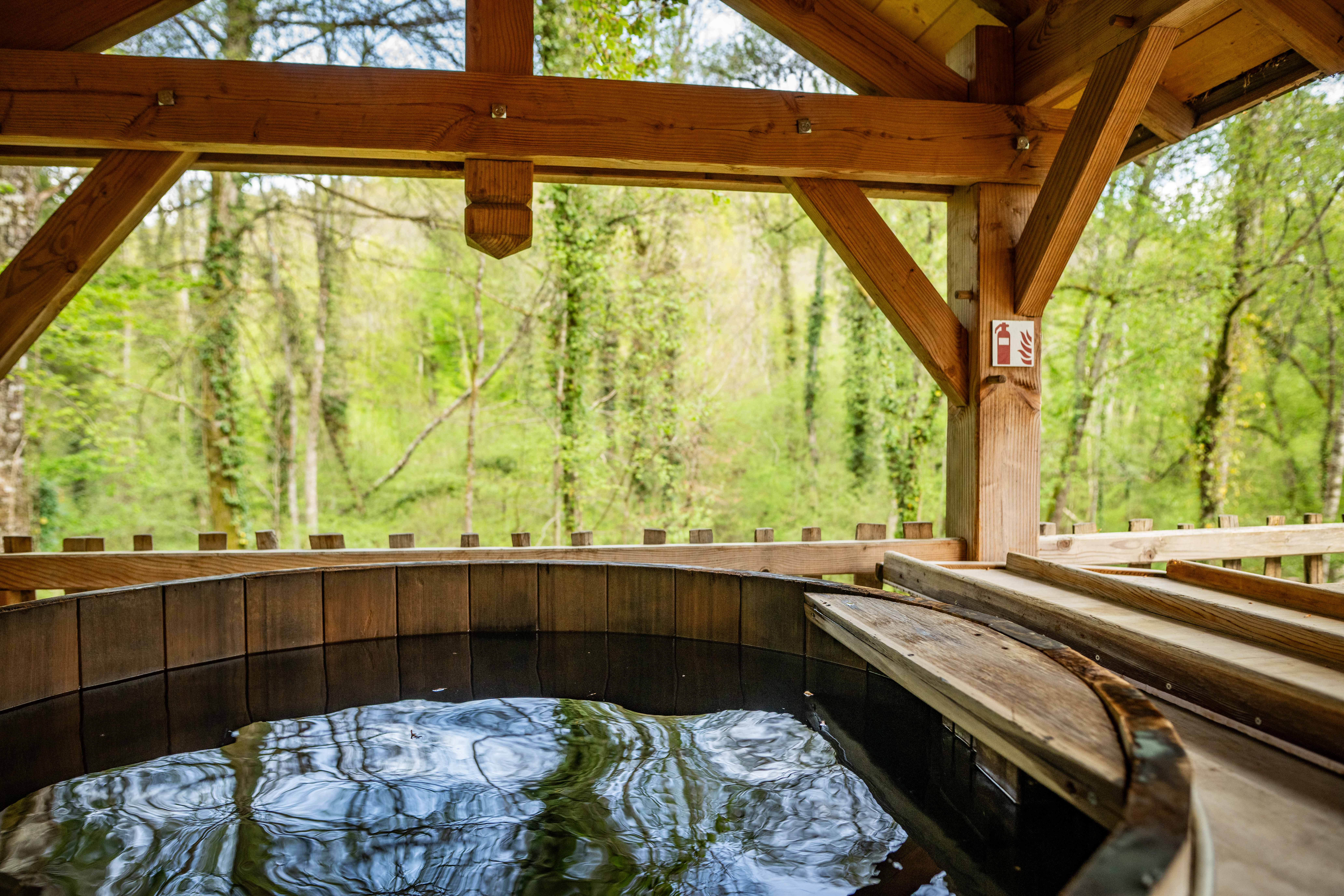 Dôme perché Spa - Chouette — Dôme avec bain nordique à Côte-d'Or à La Combe Rossignol — vue intérieure