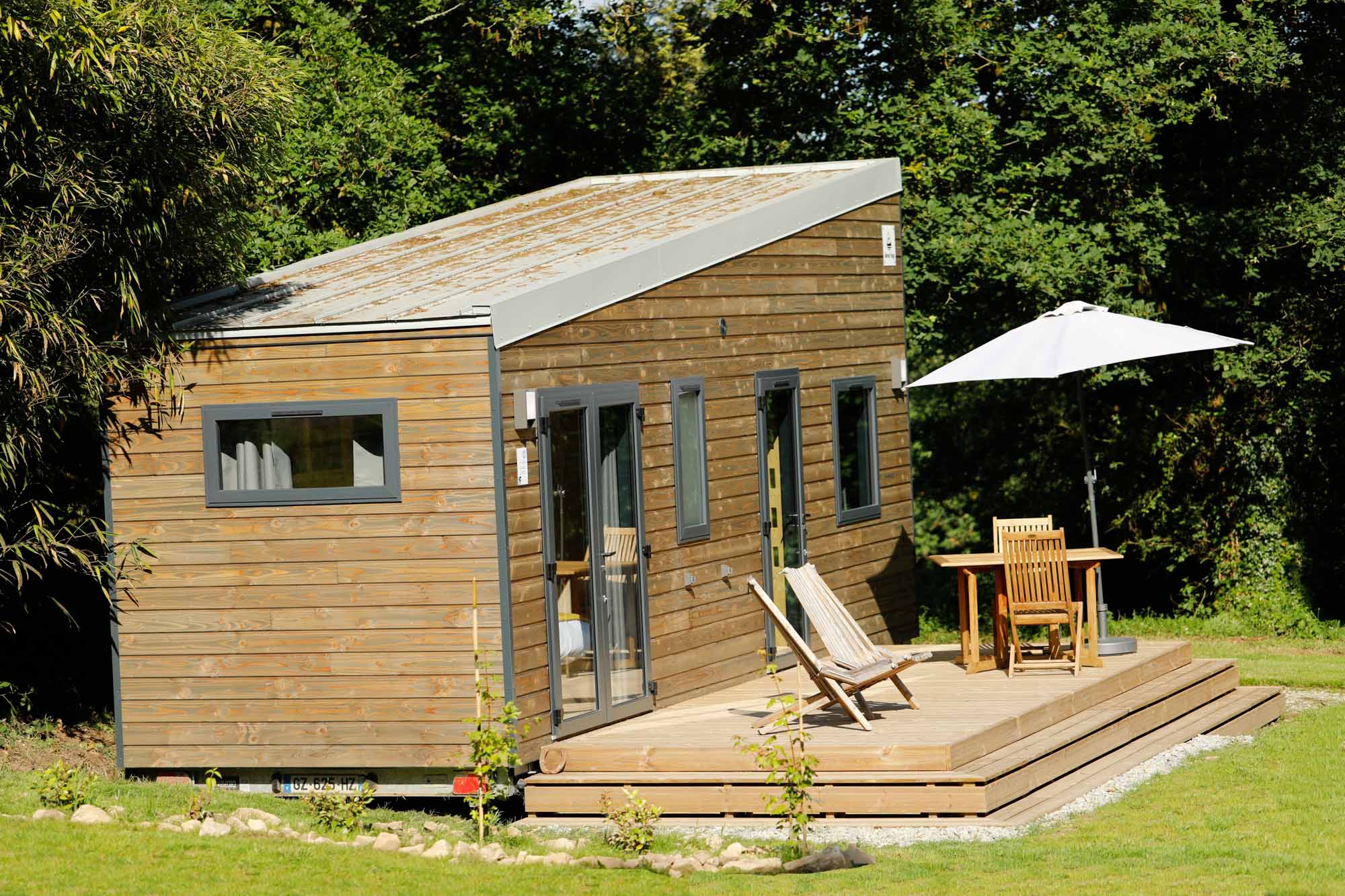 Tiny house Douglas — Escapade nature avec spa à Morbihan à Morbihan — vue intérieure