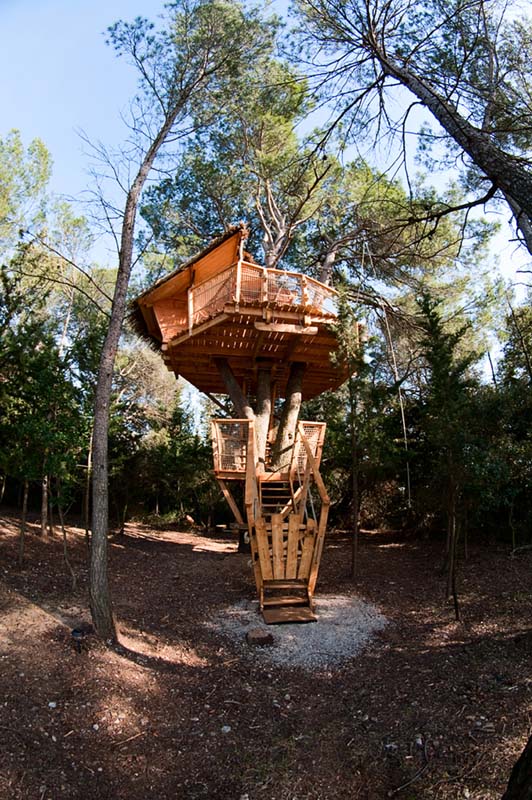 Tourterelle & Spa privatif — Cabane dans les arbres à 7m dans l'Hérault à Saint-Drezéry — chambre