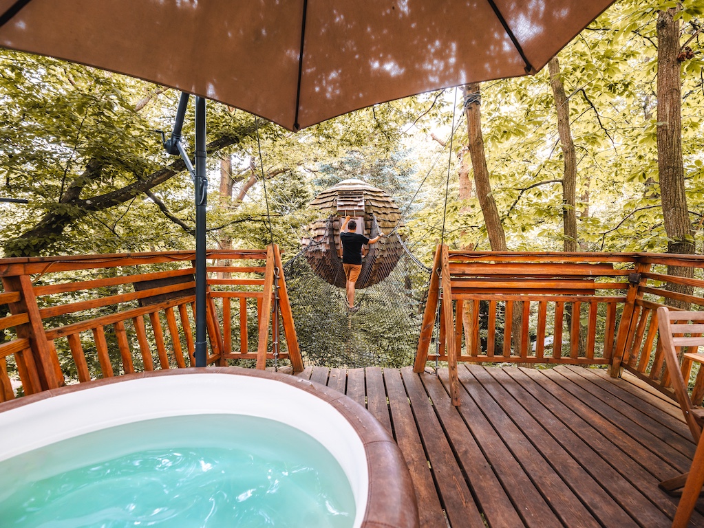 Cabane Spa Cocoon Plume : une évasion sensorielle en Picardie à Rosoy-En-Multien — vue intérieure