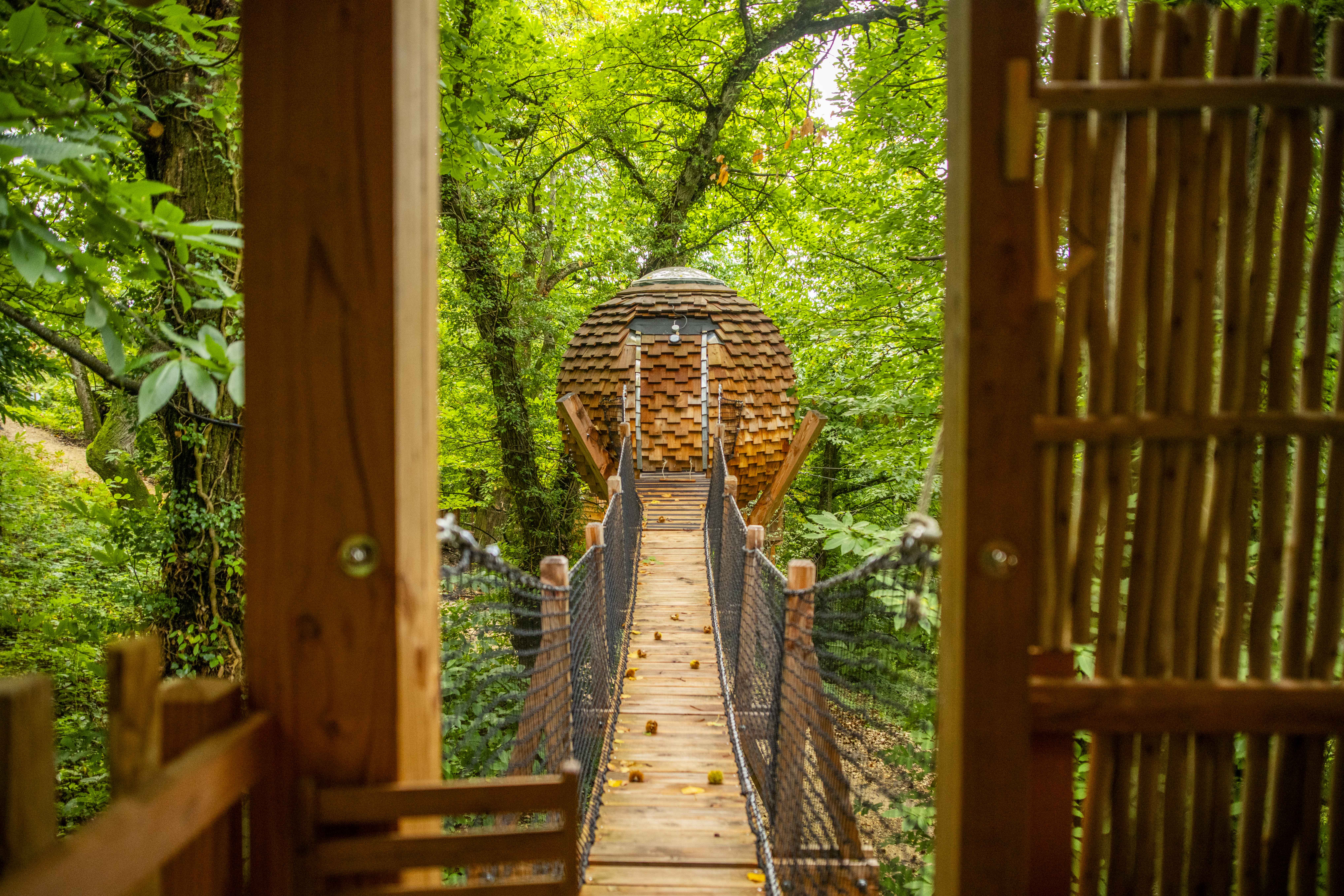 Évasion dans une cabane SPA Lov'nid en Rhône-Alpes à Gillonnay — vue intérieure
