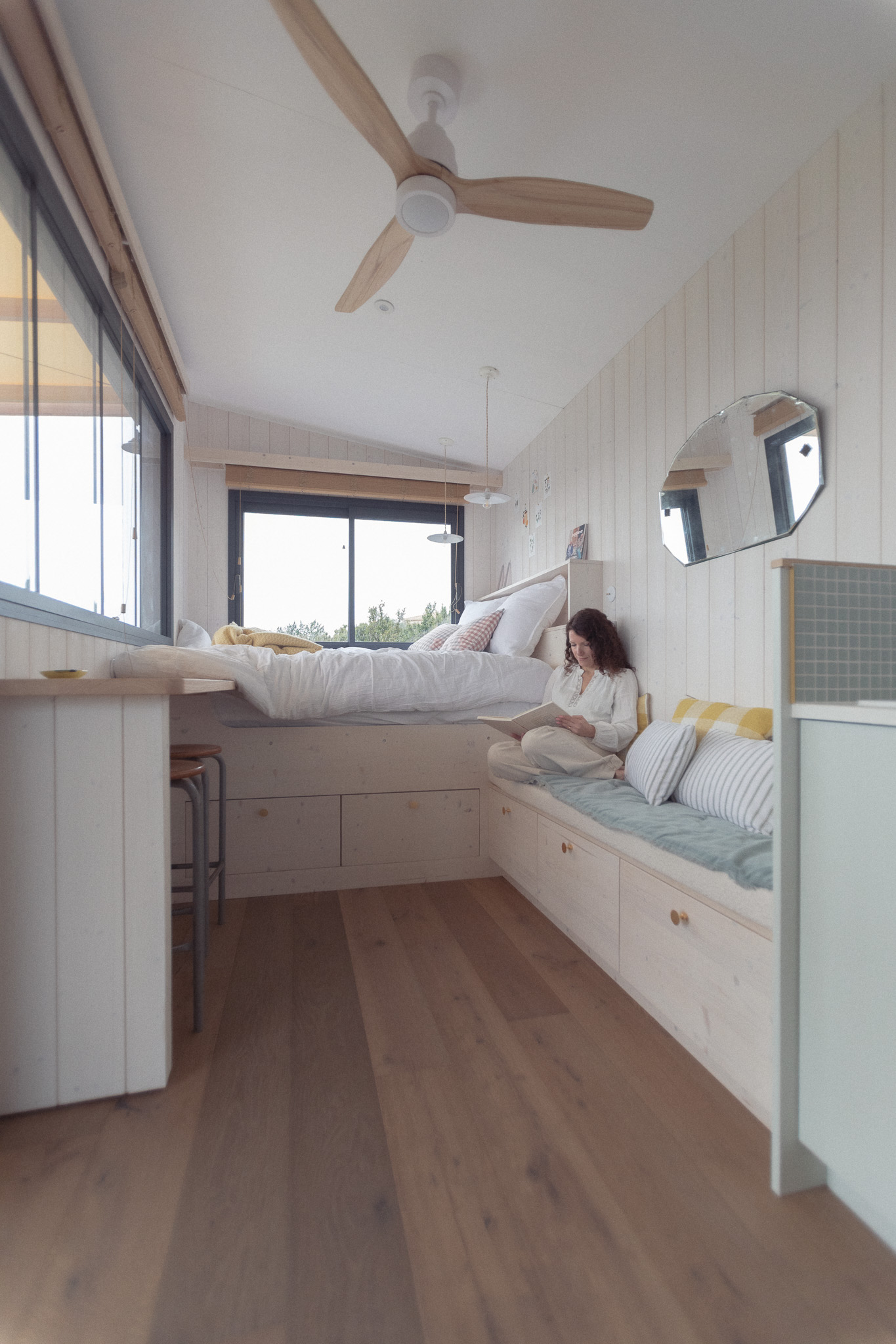 Pépiite Gorges de l'Ardèche — Tiny House avec spa privatif à Vallon-Pont-d'Arc — chambre