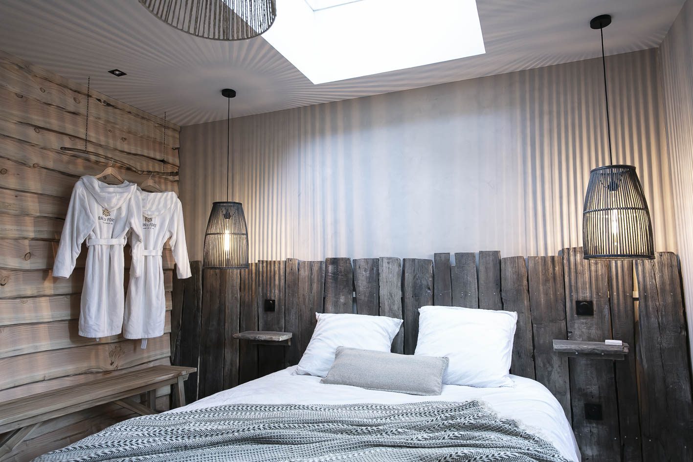 Le refuge & Spa — Cabane sur pilotis avec spa à Pas-de-Calais à Béthune — chambre