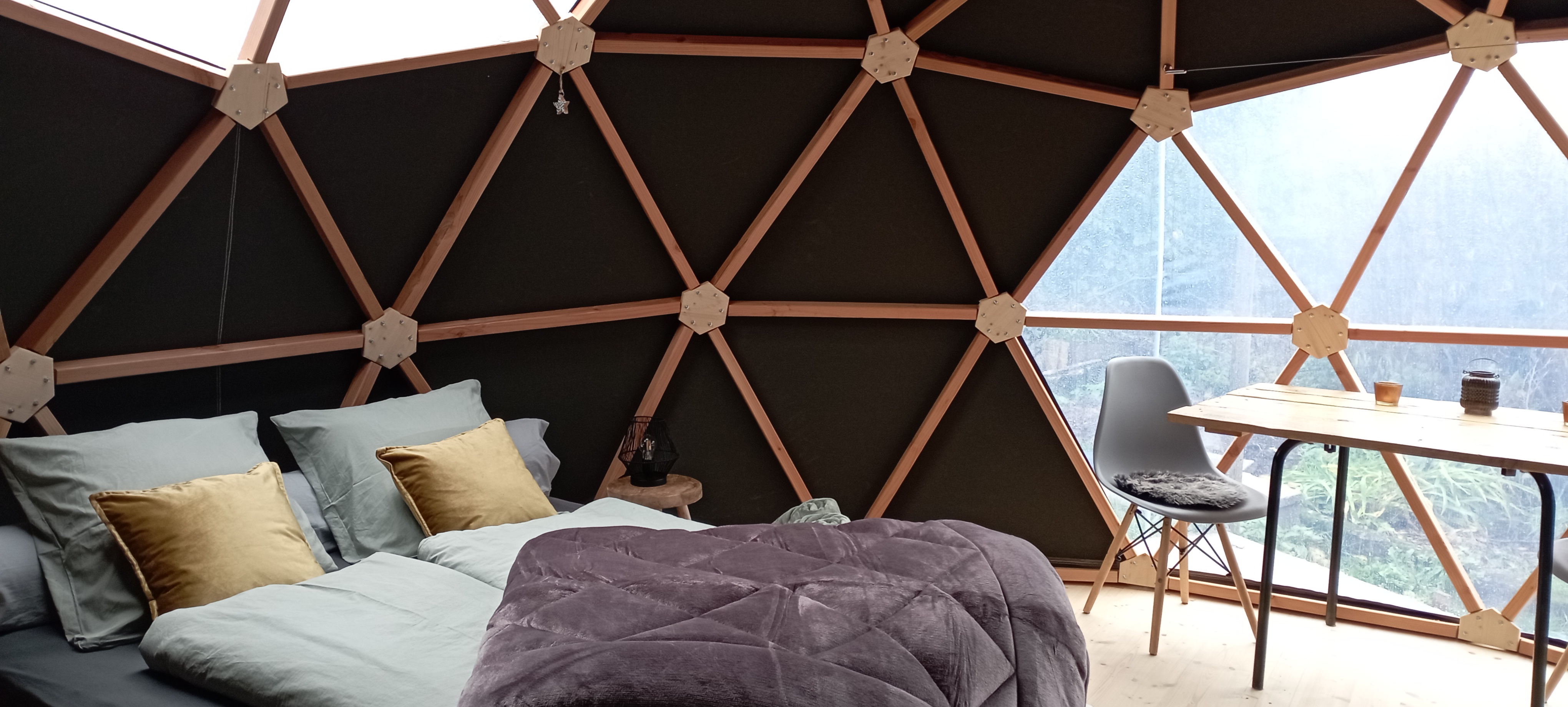 Cocon des Cabris — Dôme avec spa à Moselle à Les 2 Granges — vue intérieure