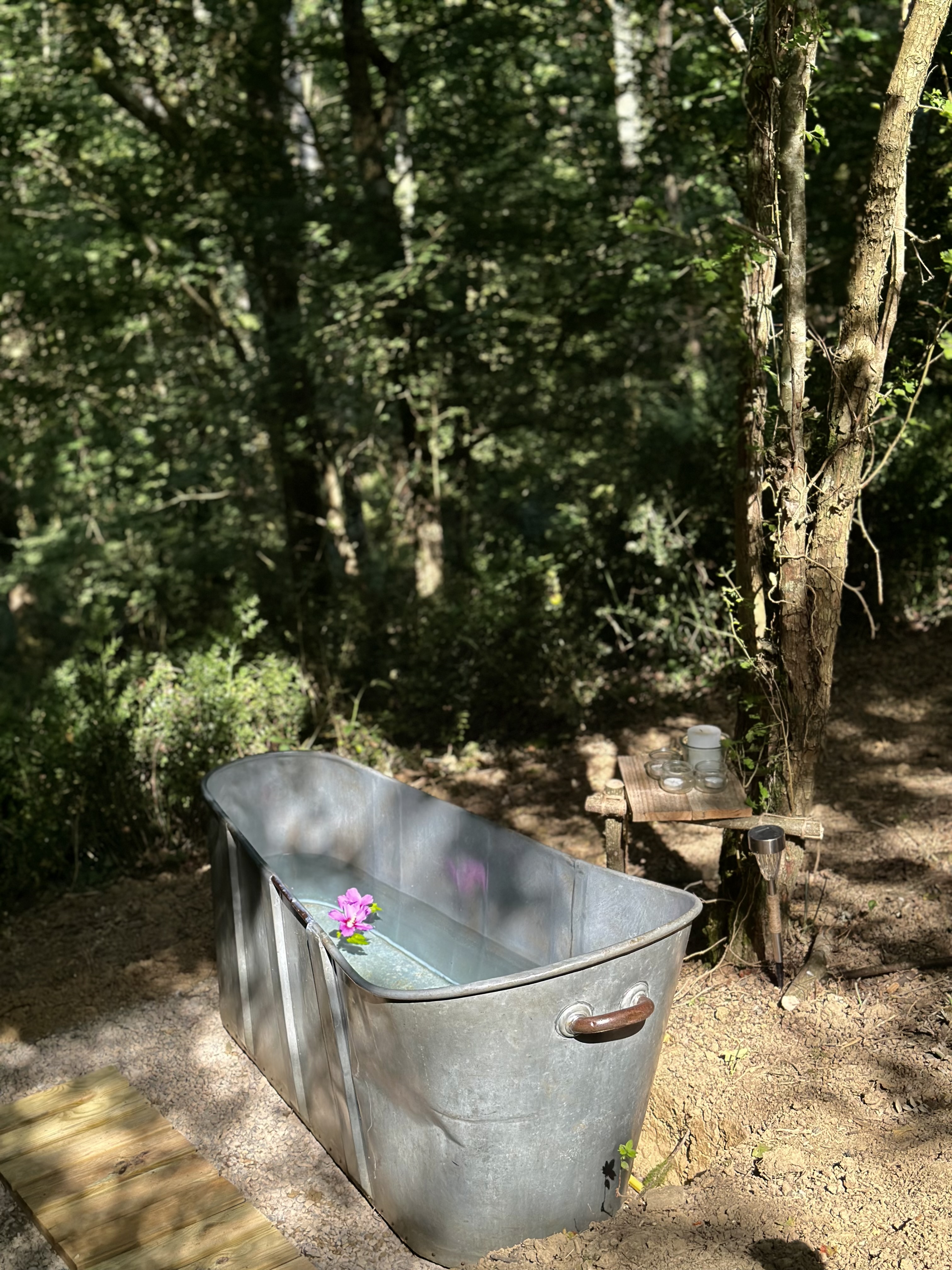 Séjournez dans un lodge insolite en pleine nature à Lasseran — salle de bain