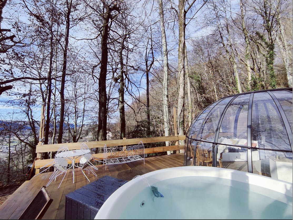 Le Dôme Transparent & son spa : une évasion sensorielle en Midi-Pyrénées à Gerde — chambre