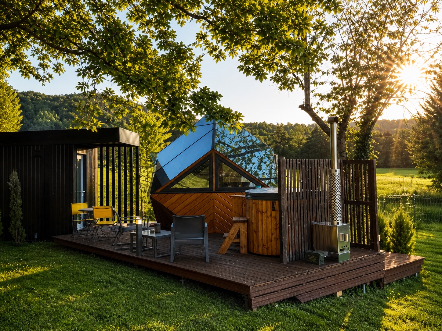 Zome Le Cerisier — Nuit insolite avec spa à Aube