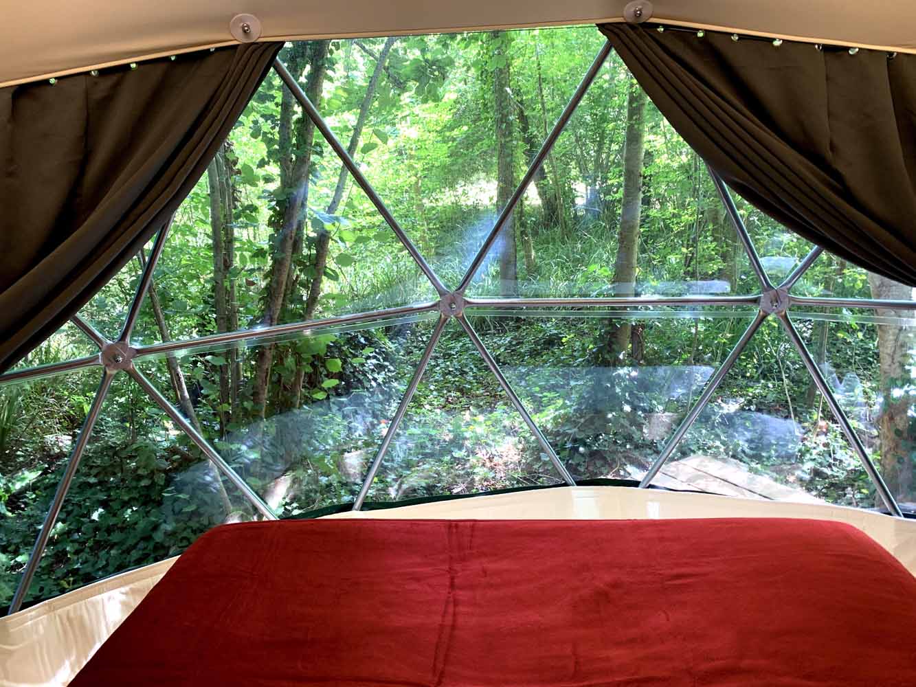 Géode Erable Pourpre — Dôme avec spa à 2 pas d'un ruisseau en Gironde à Gironde-sur-Dropt — environnement naturel