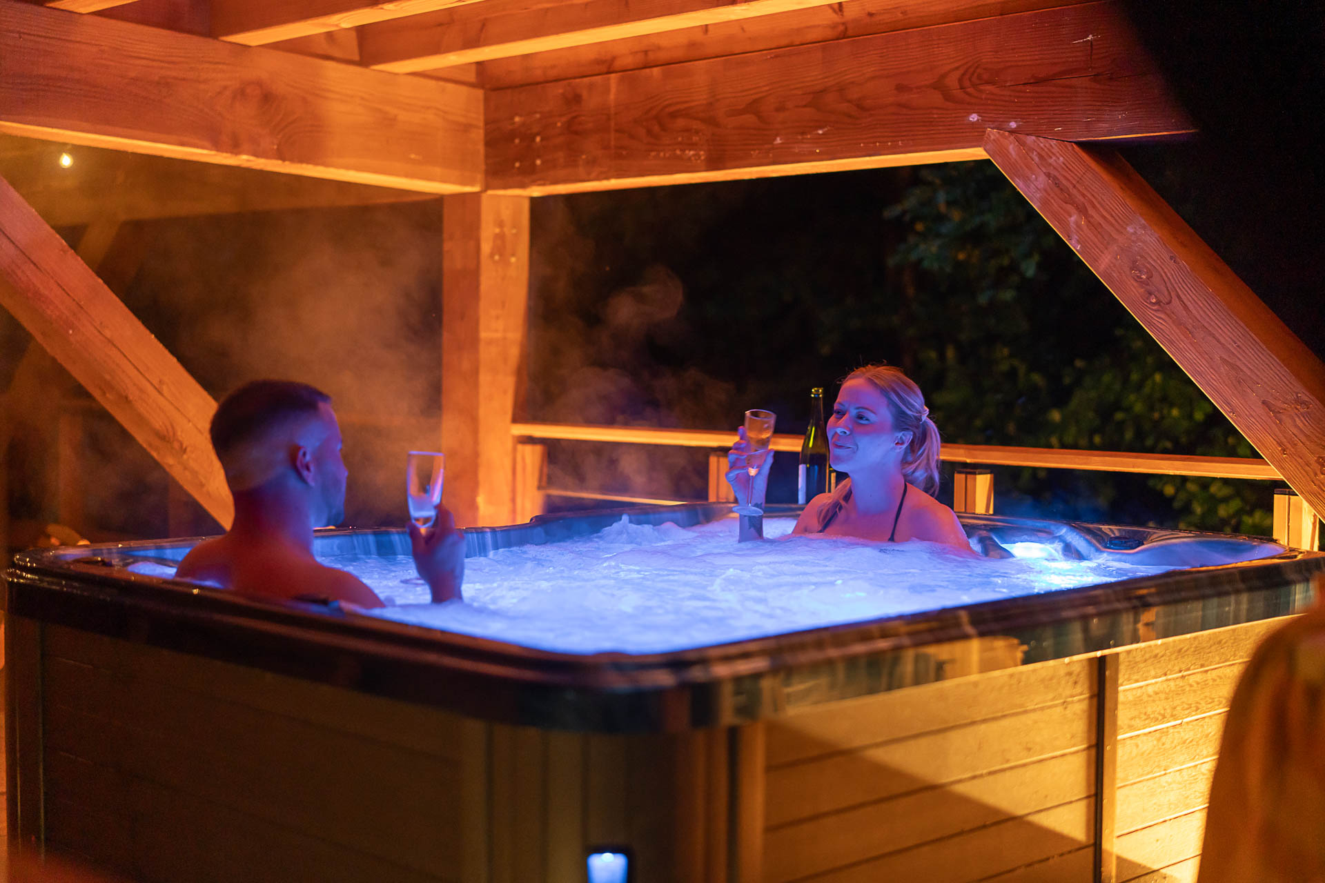 DÔME SWEET DÔME & Spa — Dôme avec spa à 7m en Vosges à Les Forges — vue intérieure