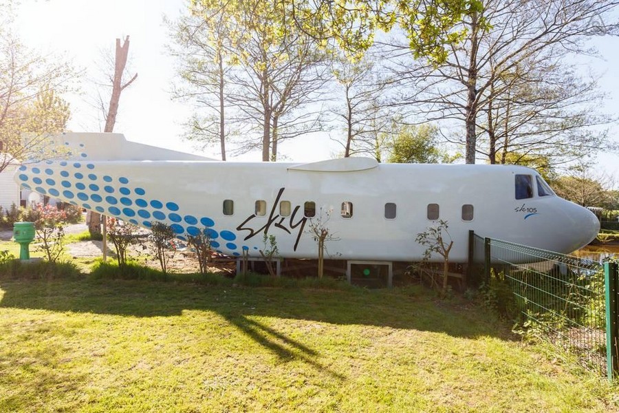 Avion Skylander — Nuit insolite dans un avion à Saint-Michel-Chef-Chef à Saint-Nazaire — salle de bain