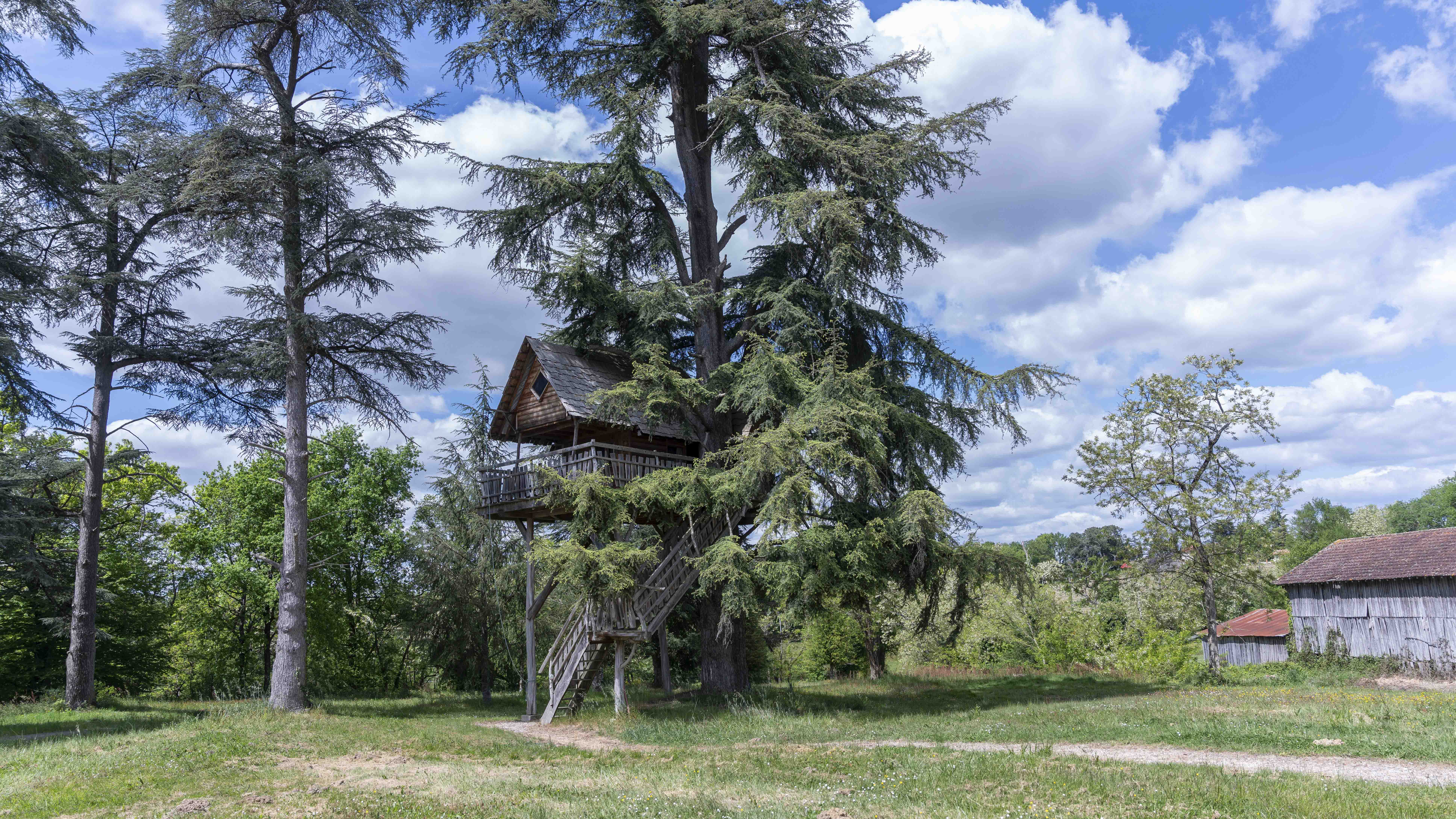 Cabane au Cèdre du Bonheur — Cabane dans les arbres avec vue panoramique à Gers