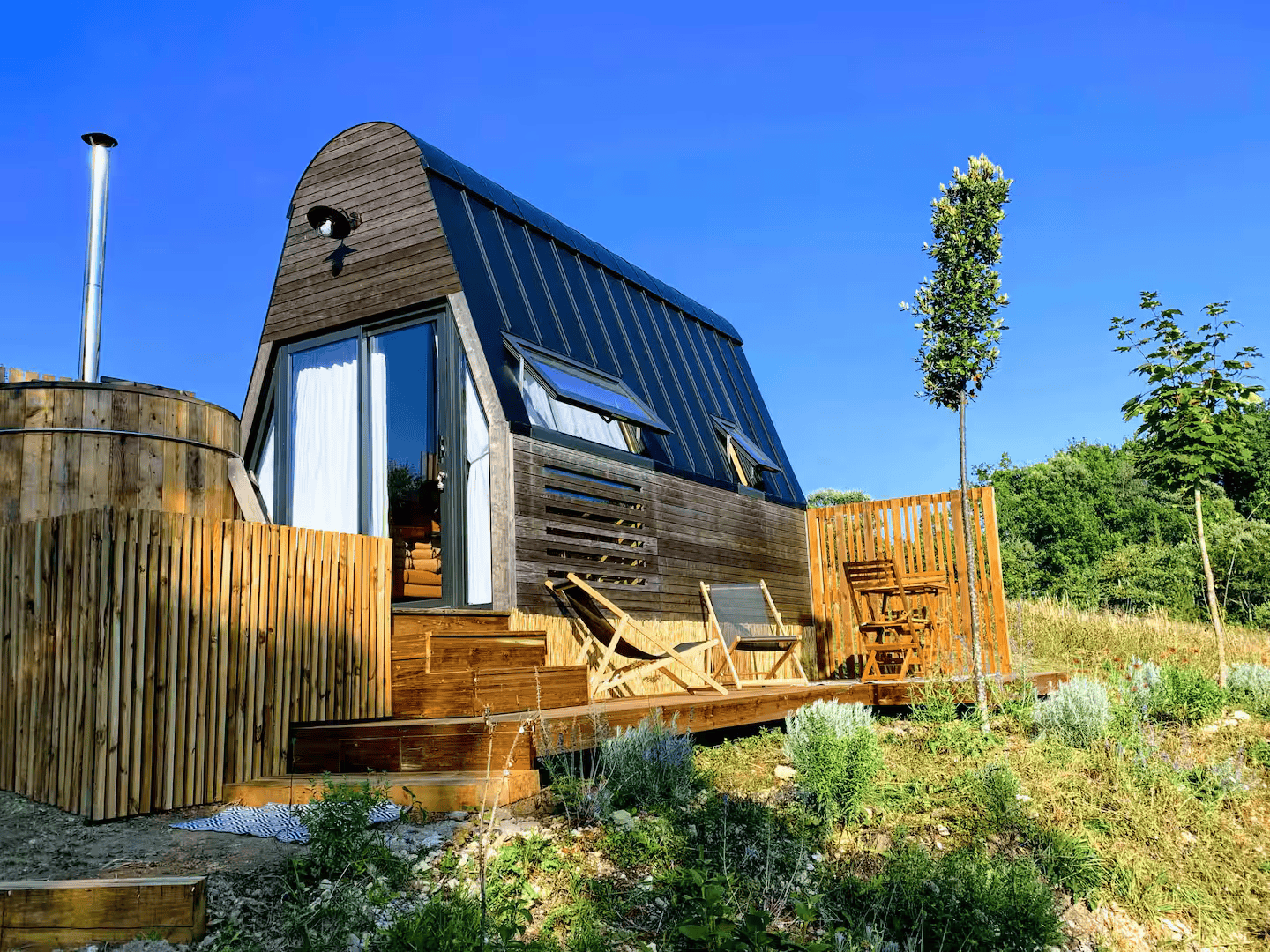 La Petite Garenne — Tiny House avec spa à Charente à Fléac — chambre