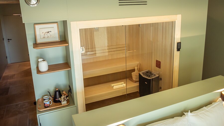 Suite Prestige Terrasse — Château avec sauna & bain nordique à Indre-et-Loire à Tours — salle de bain
