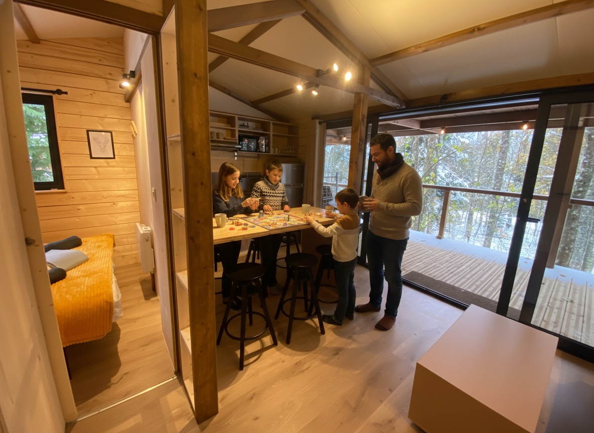 HY•Lødge Spa-6pers N°4 — Cabane avec spa privatif à Vosges à Épinal — cuisine