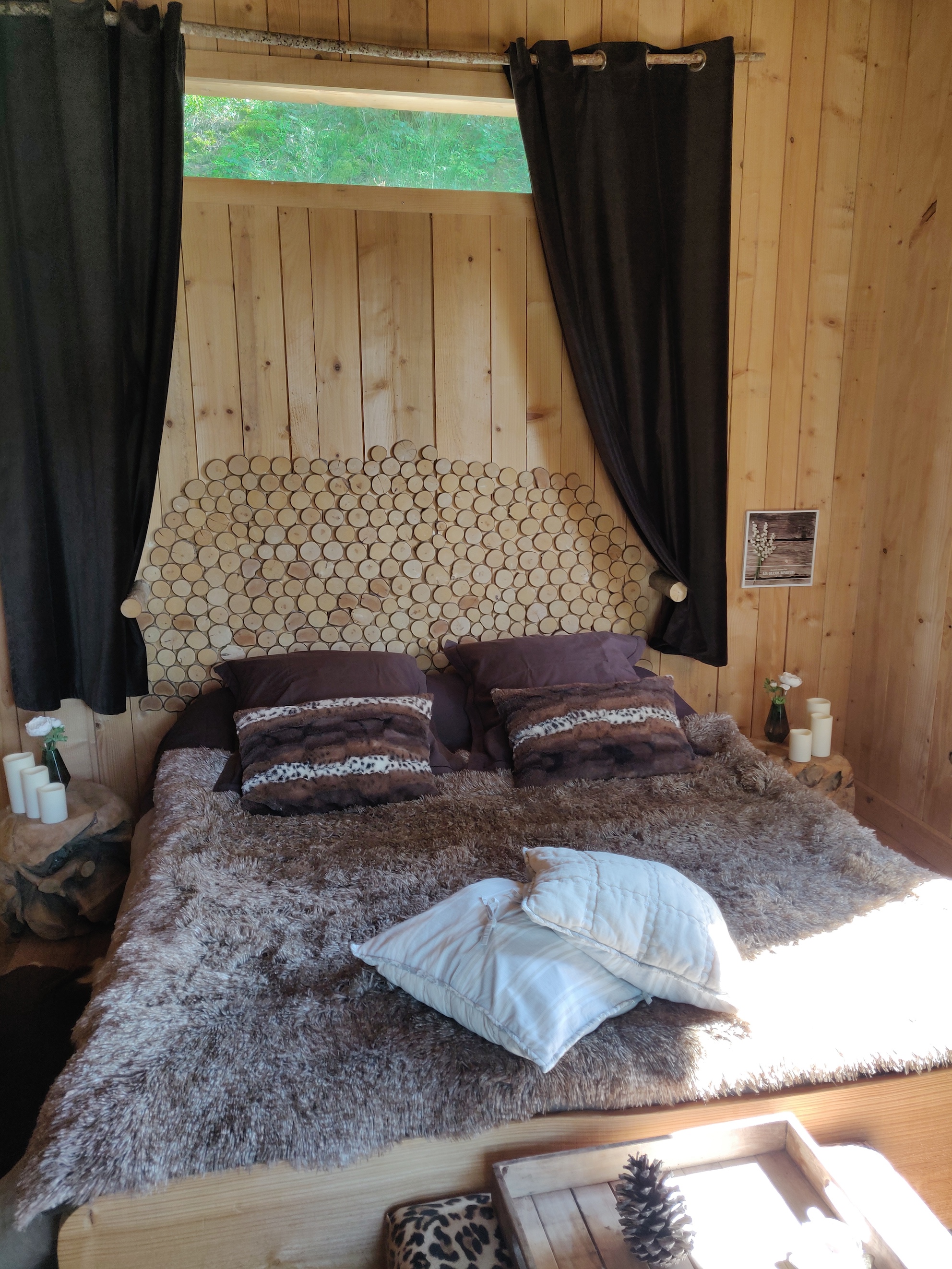 Cabane Chataignier — Cabane sur pilotis avec spa à Puy-de-Dôme à Orcines — vue depuis la terrasse