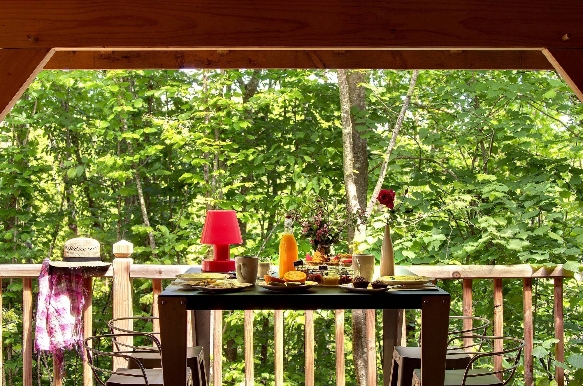 Cabane Spa Cyprès si Haut : une évasion dans les arbres à Saint Mexant — détail architectural