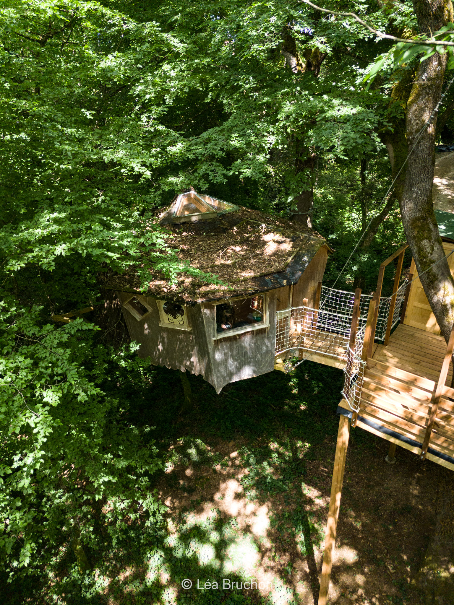 Cabane Eole : une expérience suspendue dans les arbres à Ranchot — chambre