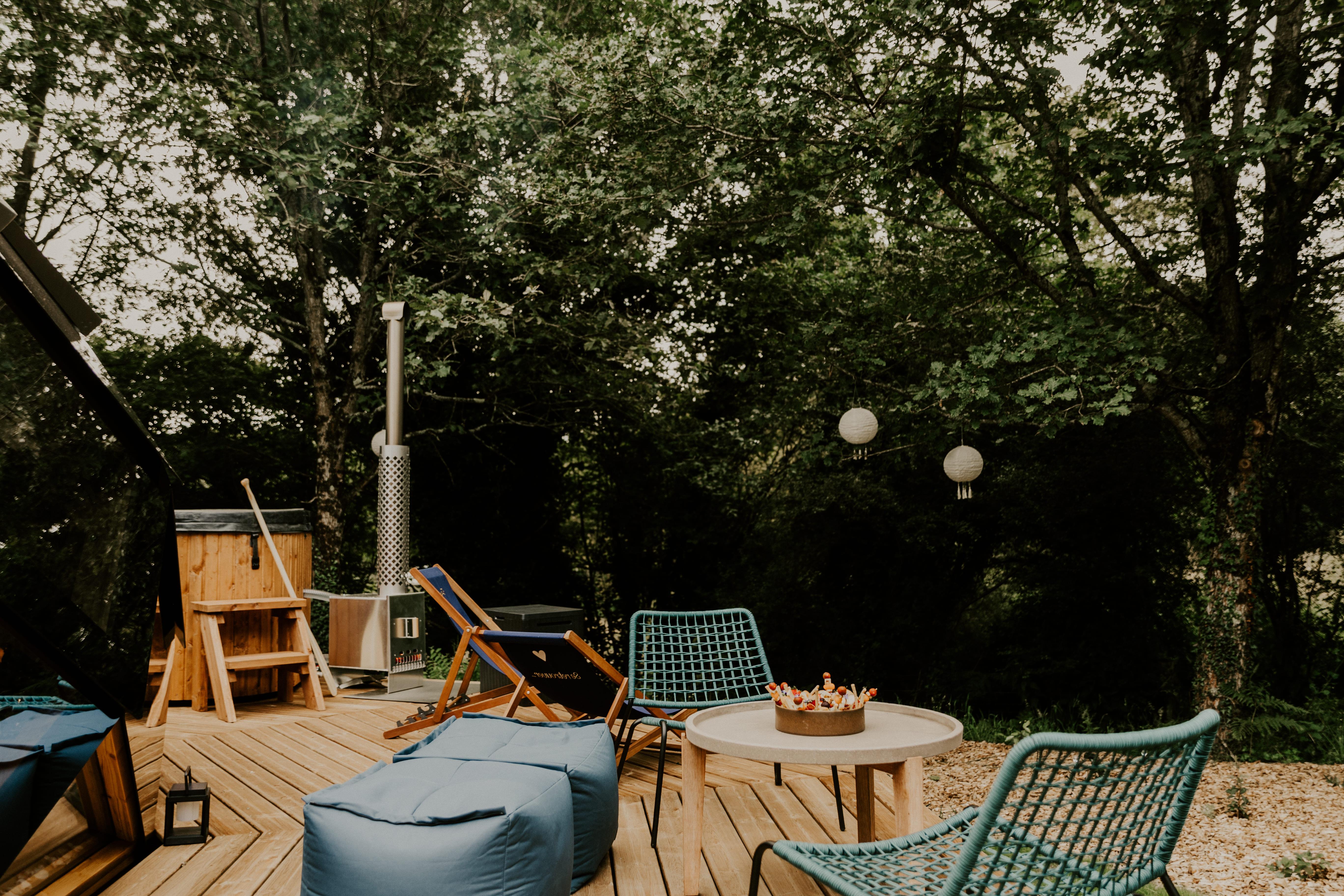 Le zome : Nuit sous les étoiles & spa privatif