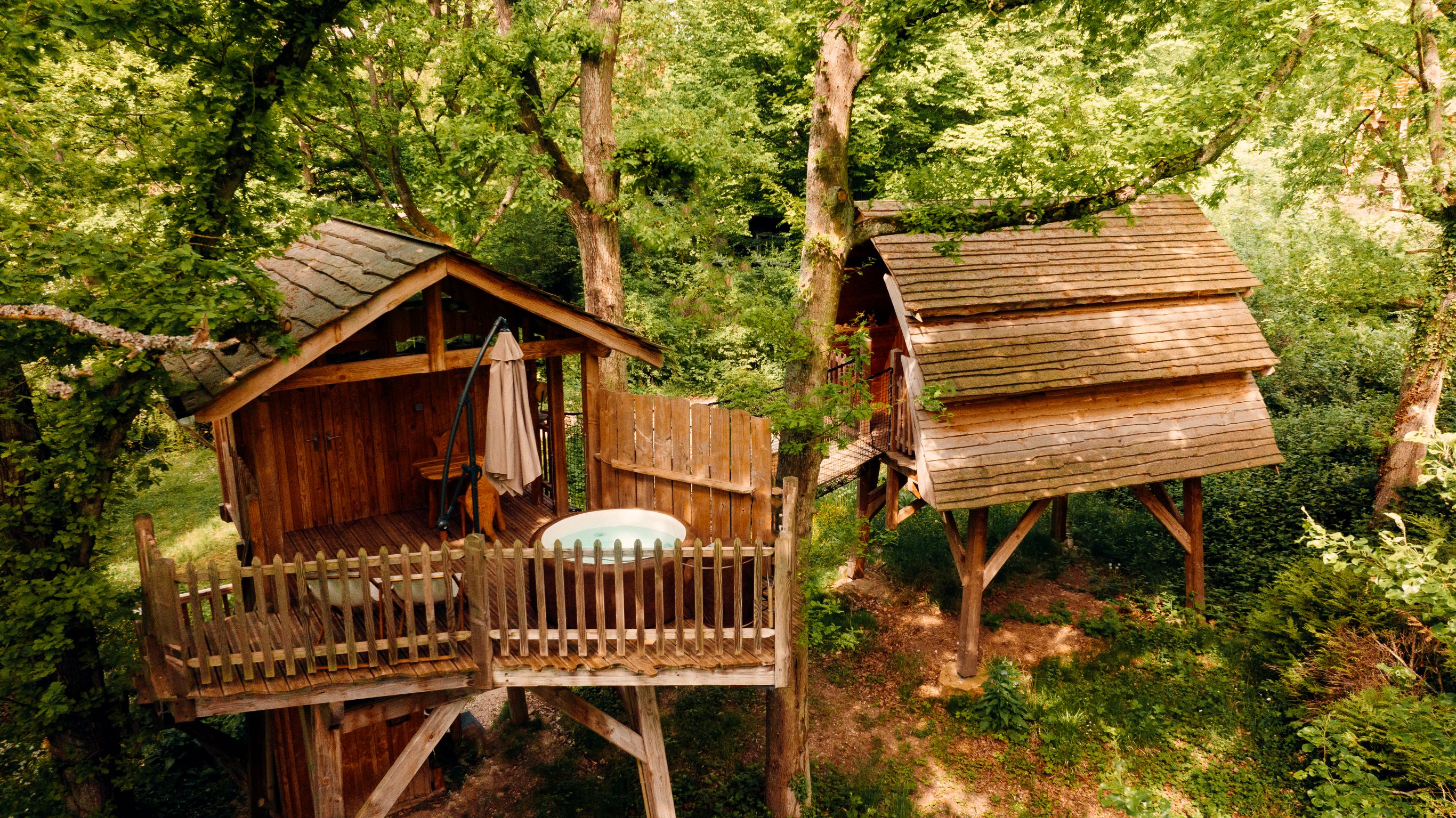 Cabane Spa Enchantée : une immersion dans les arbres en Picardie à Rosoy-En-Multien — détail architectural