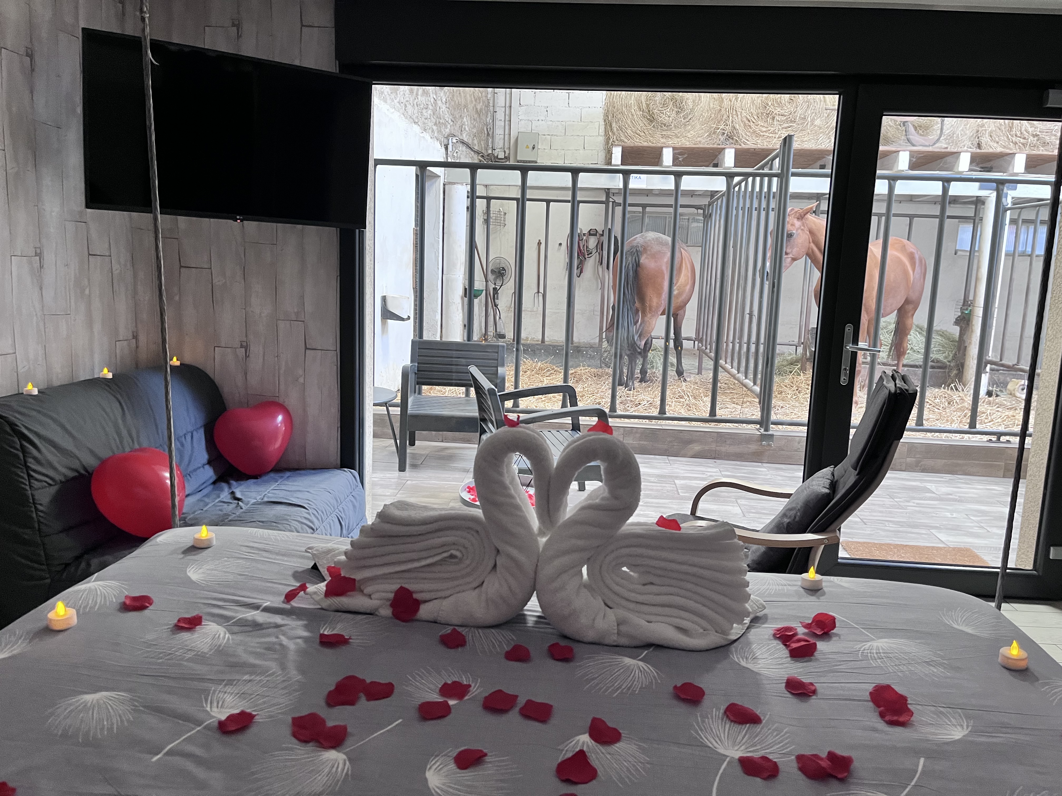 Suite 3 — Hébergement avec jacuzzi et vue sur chevaux à Vosges à Épinal — salle de bain