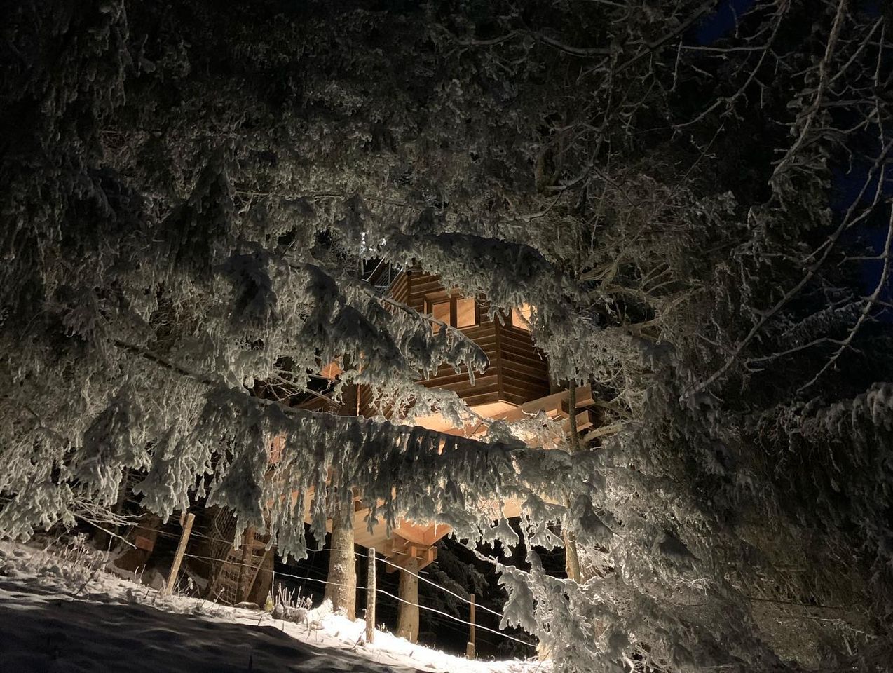 La Cabane dans les arbres de Valmo'Insolite — Nuit perchée à 4m en Savoie